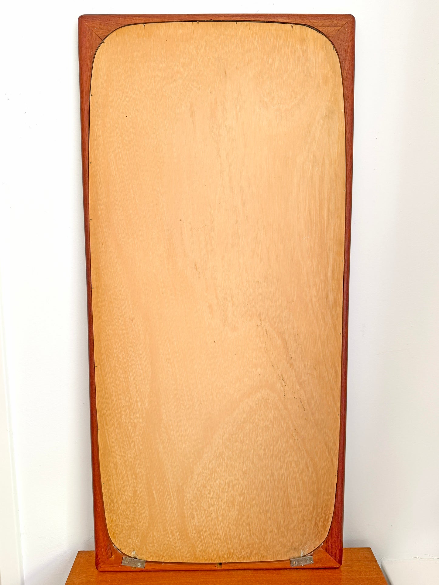 Vintage Teak Wall Mirror attributed to Aksel Kjersgaard | Scandinavian Modern, 1960s