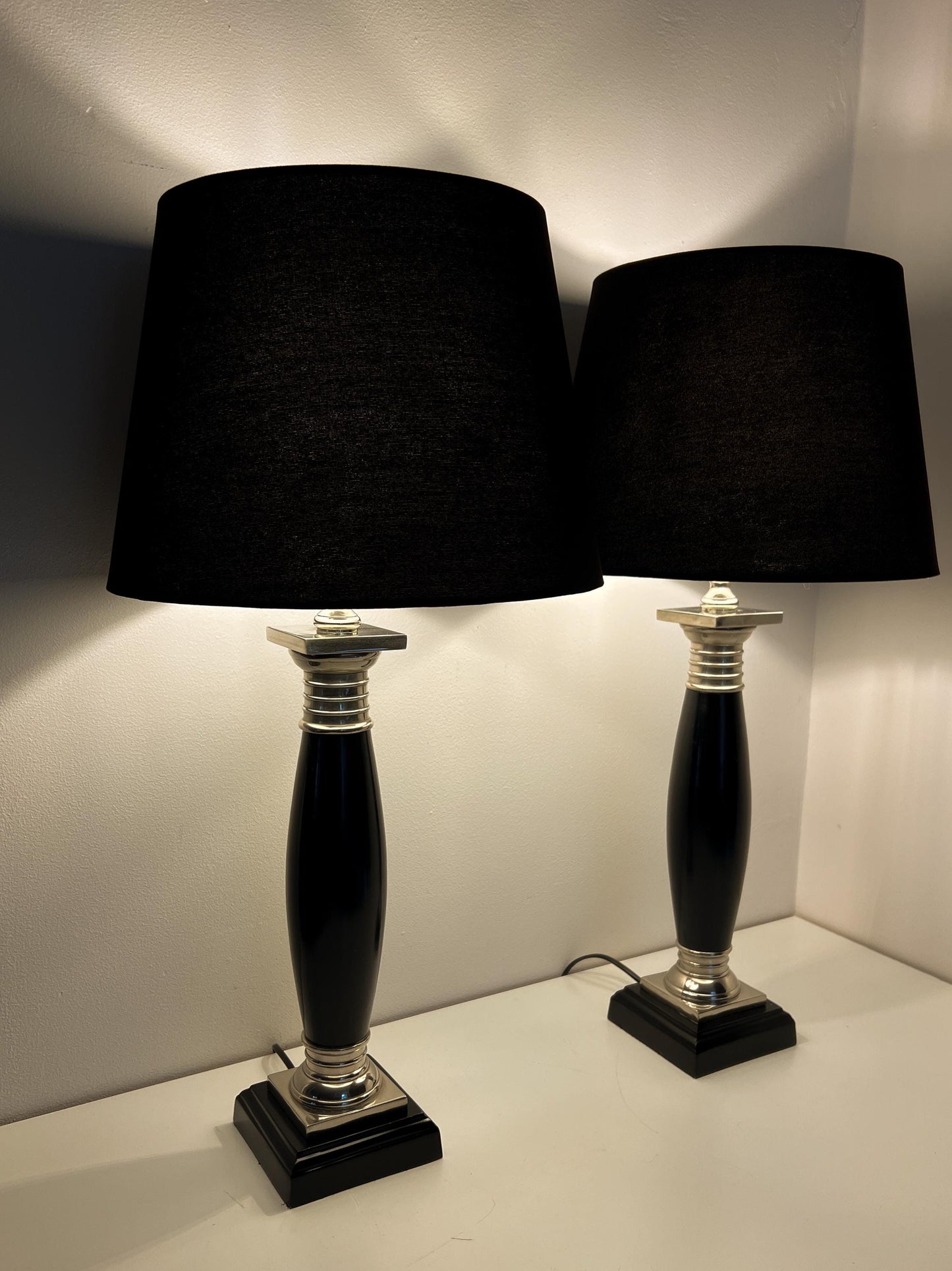 Pair of XXL Vintage Table Lamps by Colmore | Hollywood Regency / Empire Style