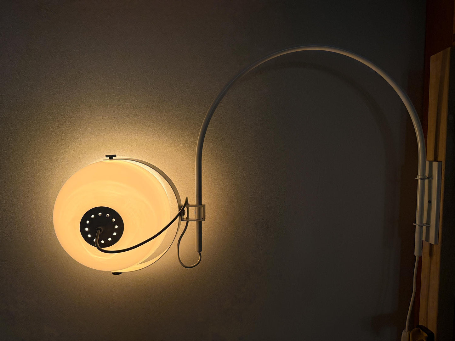 Dijkstra Mushroom Arc Wall Lamp | Mid-Century Space Age, 1970s