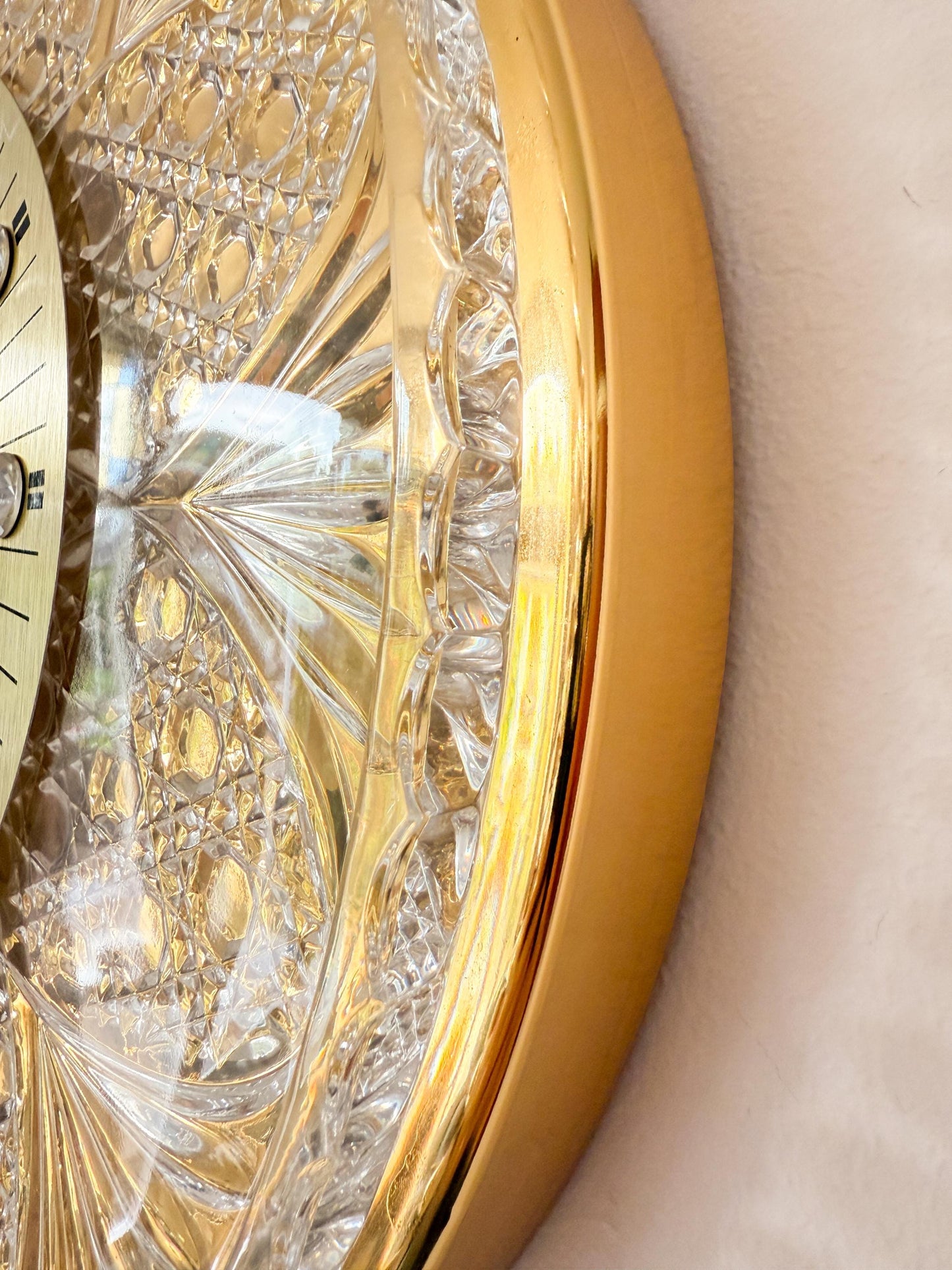 Junghans & Joska Waldglashütte 24 KT Gold Plated Wall Clock | Mid-Century Modern, 1960-70s