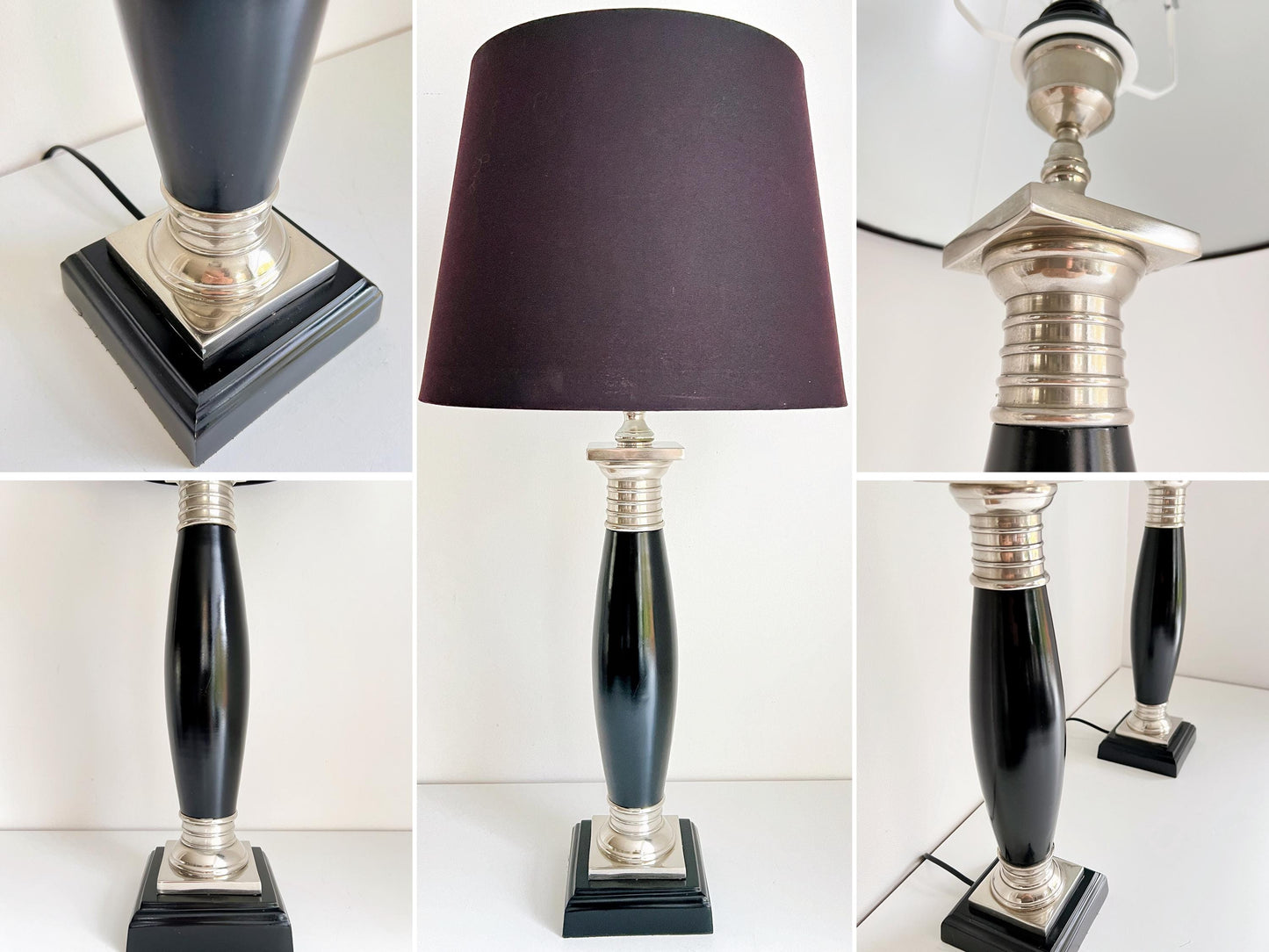 Pair of XXL Vintage Table Lamps by Colmore | Hollywood Regency / Empire Style