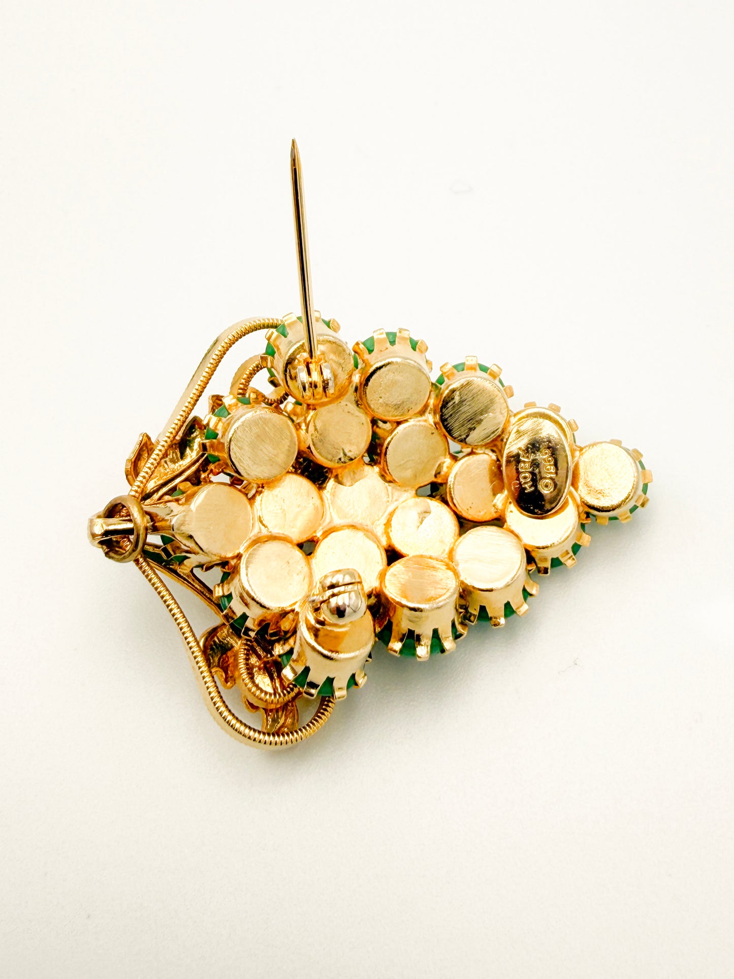Vintage Hobé Grape Cluster Brooch / Pendant | Hollywood Regency, Mid-Century