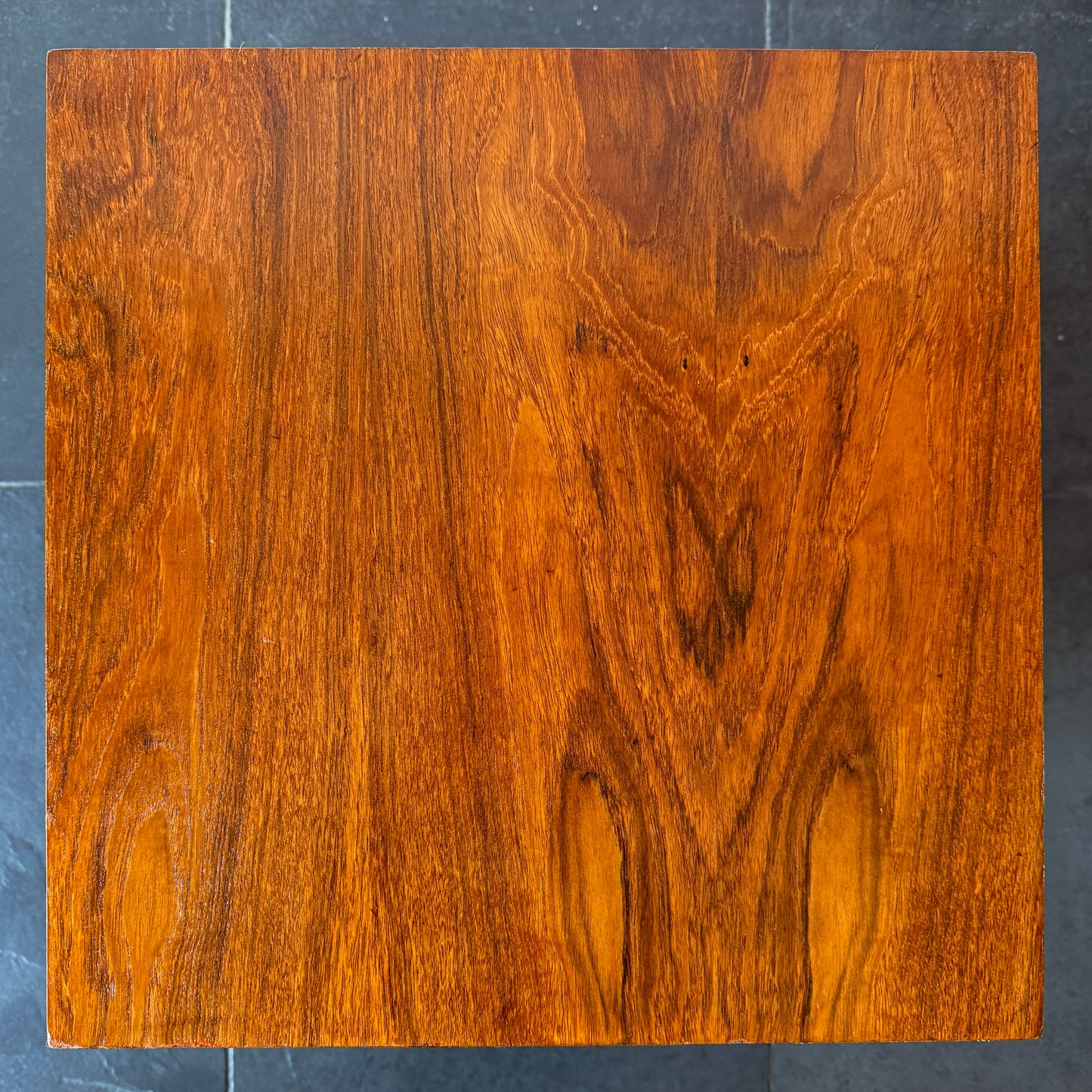Vintage Mid-Century Modern Magazine Table in Wood and Black Metal | Modernist, Mid-20th century