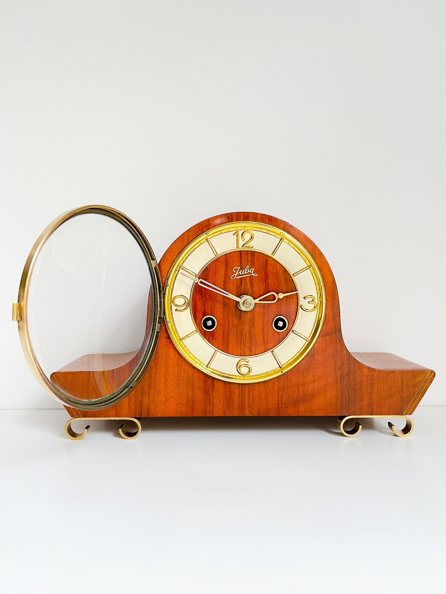 Vintage Juba Table / Chimney Clock | Mid-Century Modern, 1950s