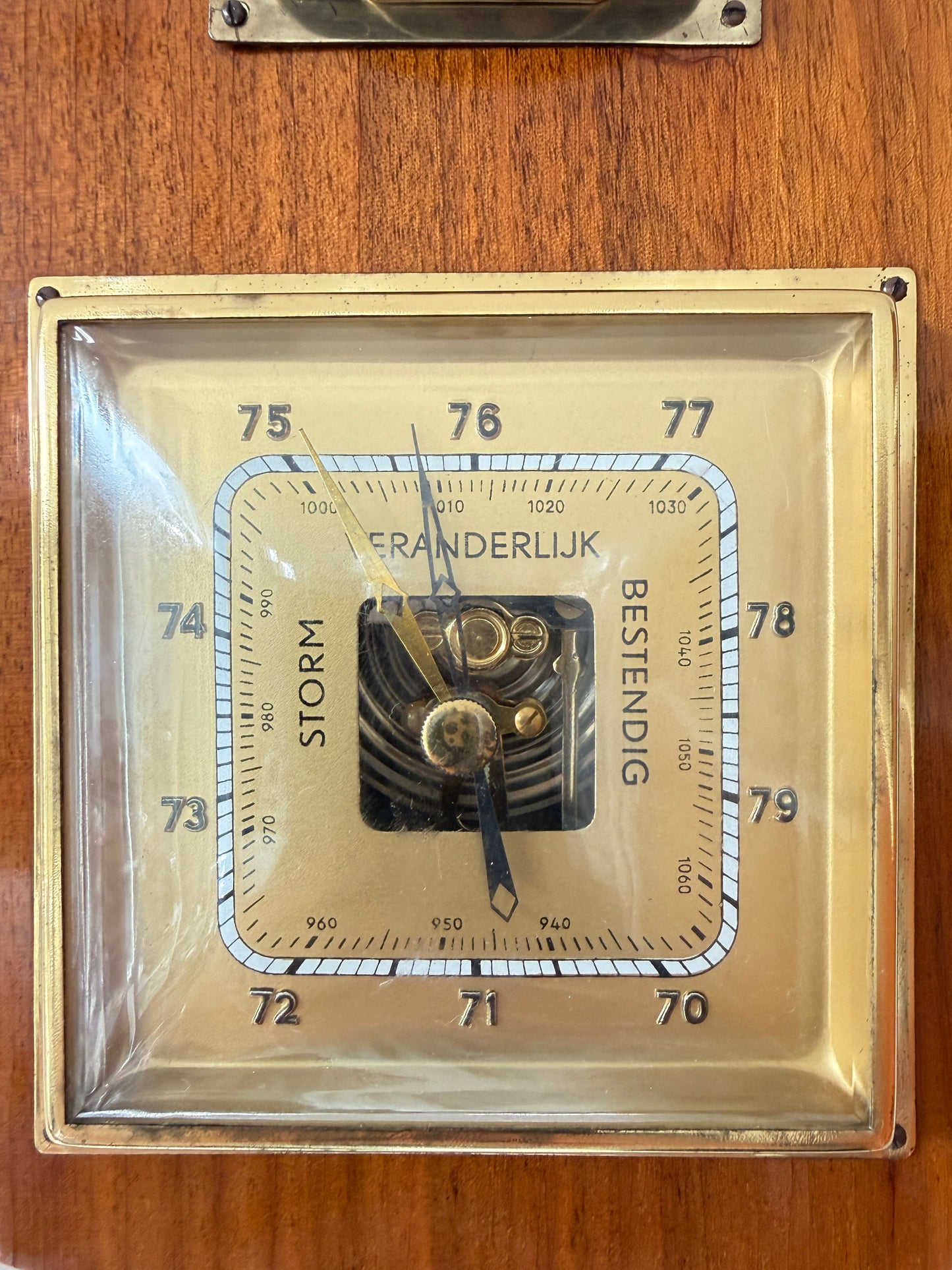 Vintage Wall Barometer with Thermometer | Mid-Century Modern, Mid-20th century