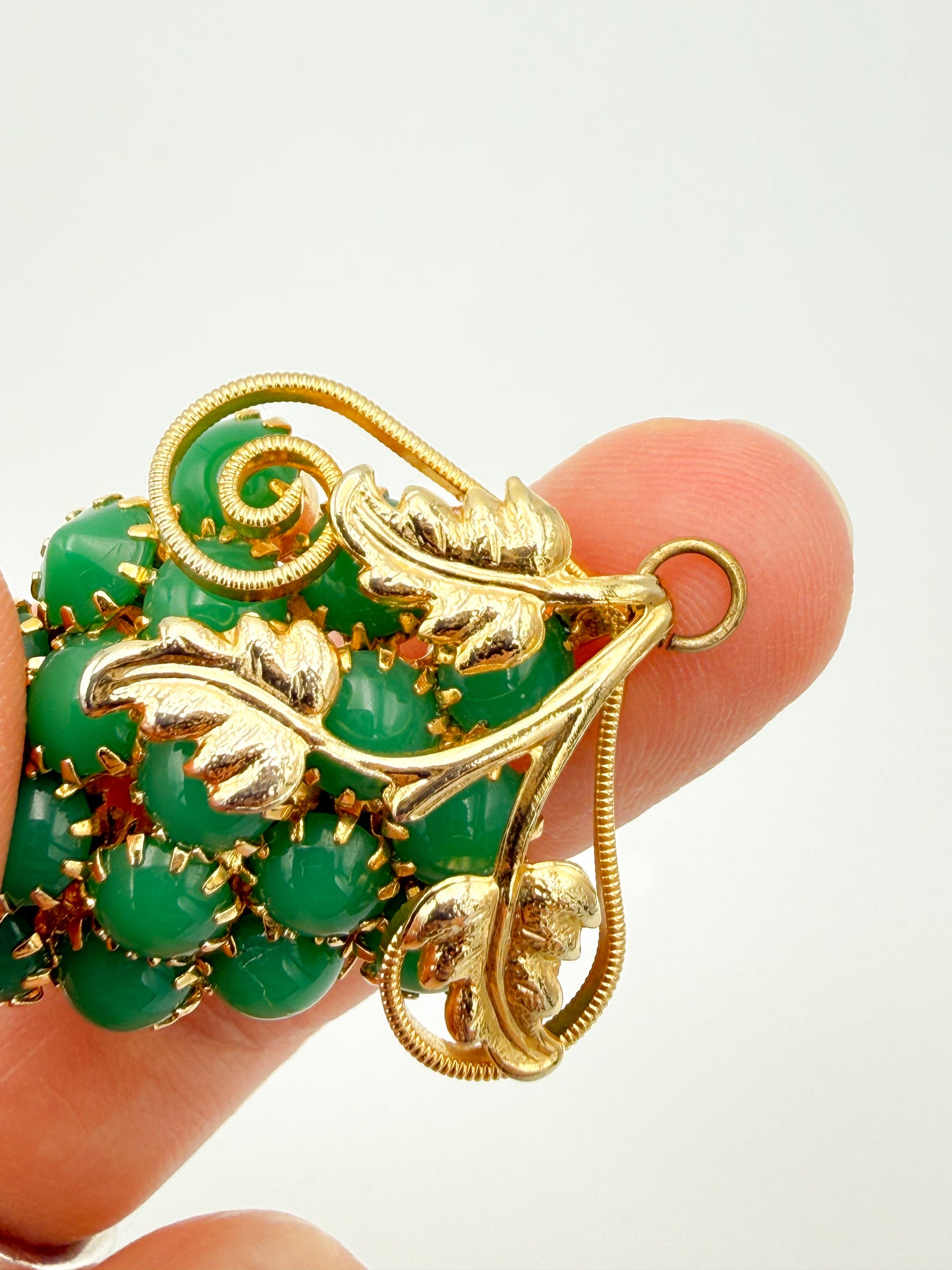 Vintage Hobé Grape Cluster Brooch / Pendant | Hollywood Regency, Mid-Century