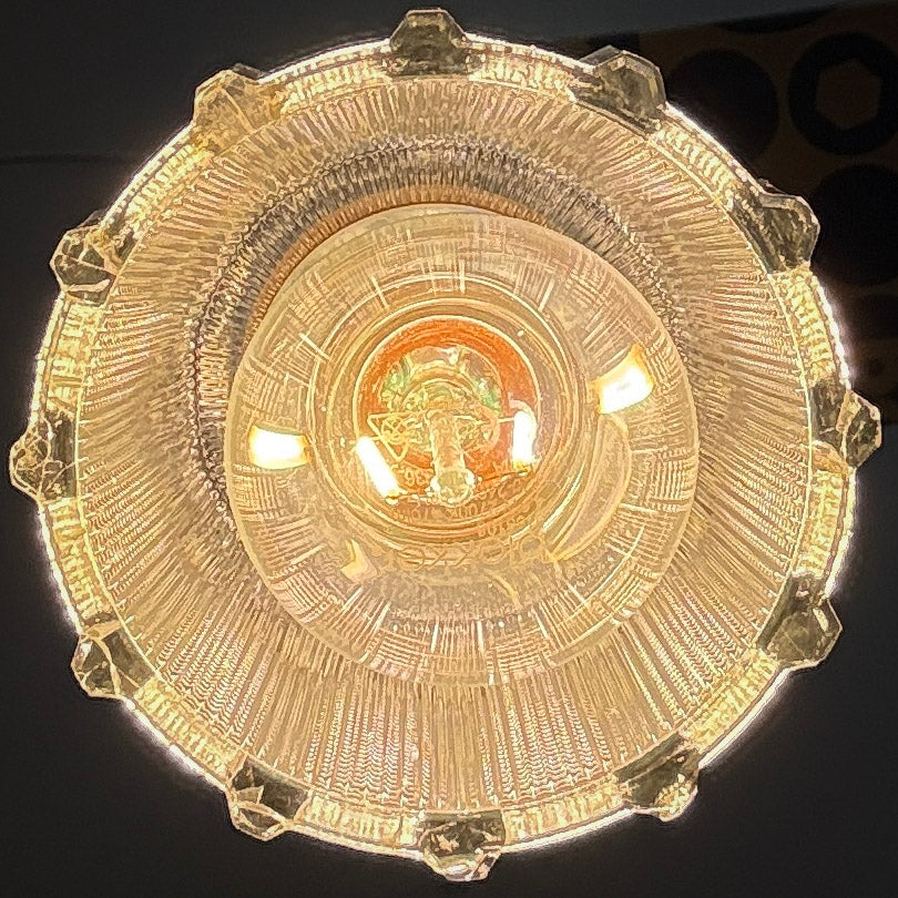 Vintage Pair of Textured Glass Pendant Lights | Mid-Century Modern, 1960/70s