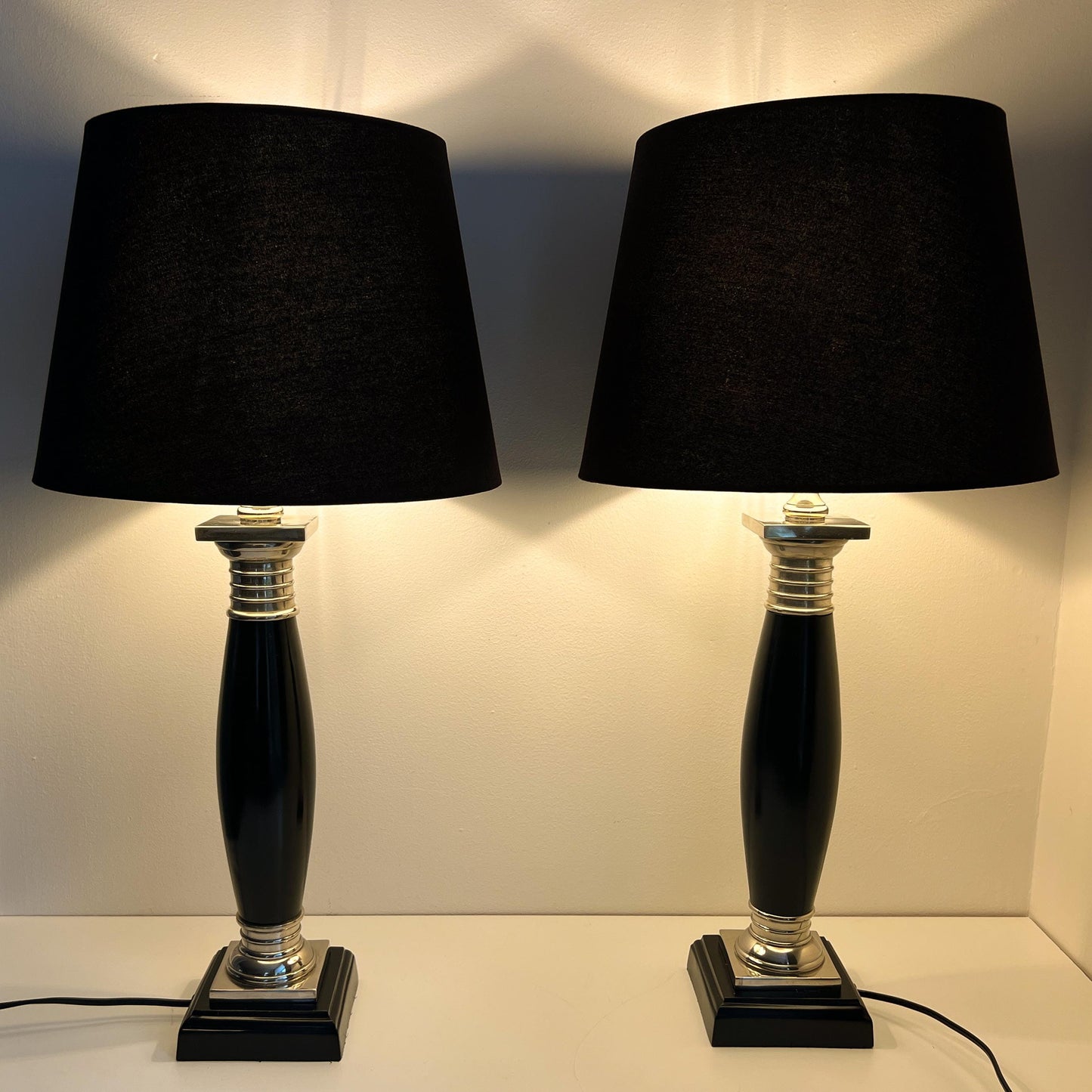 Pair of XXL Vintage Table Lamps by Colmore | Hollywood Regency / Empire Style