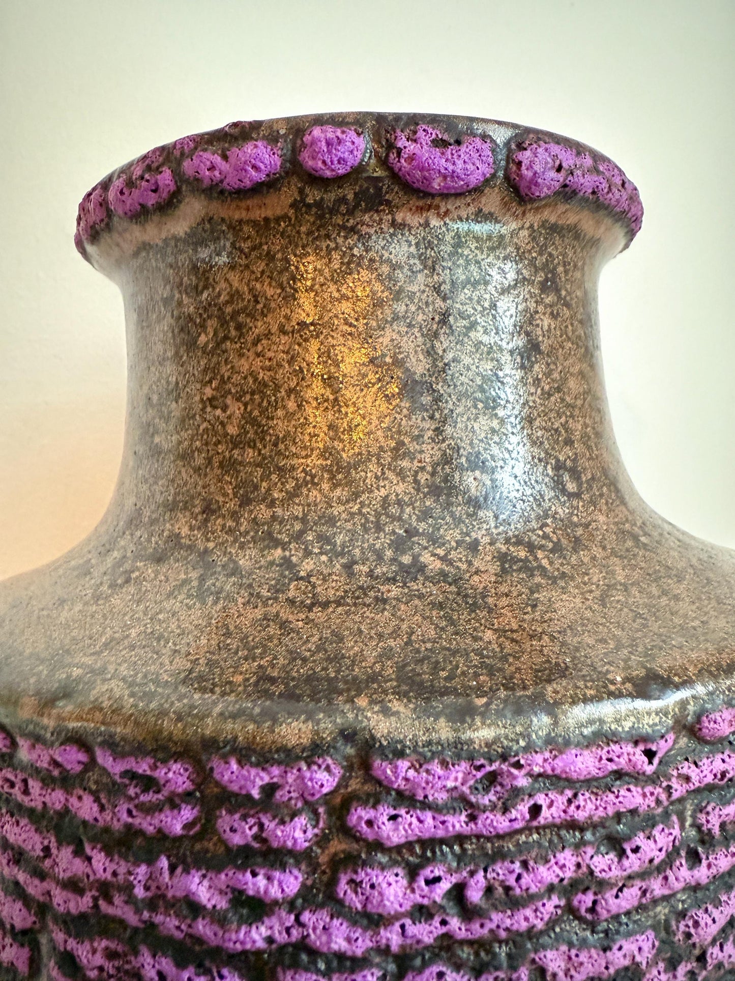 Vintage Scheurich West Germany XXL Pagode Ceramic Vase | Mid-Century Pottery