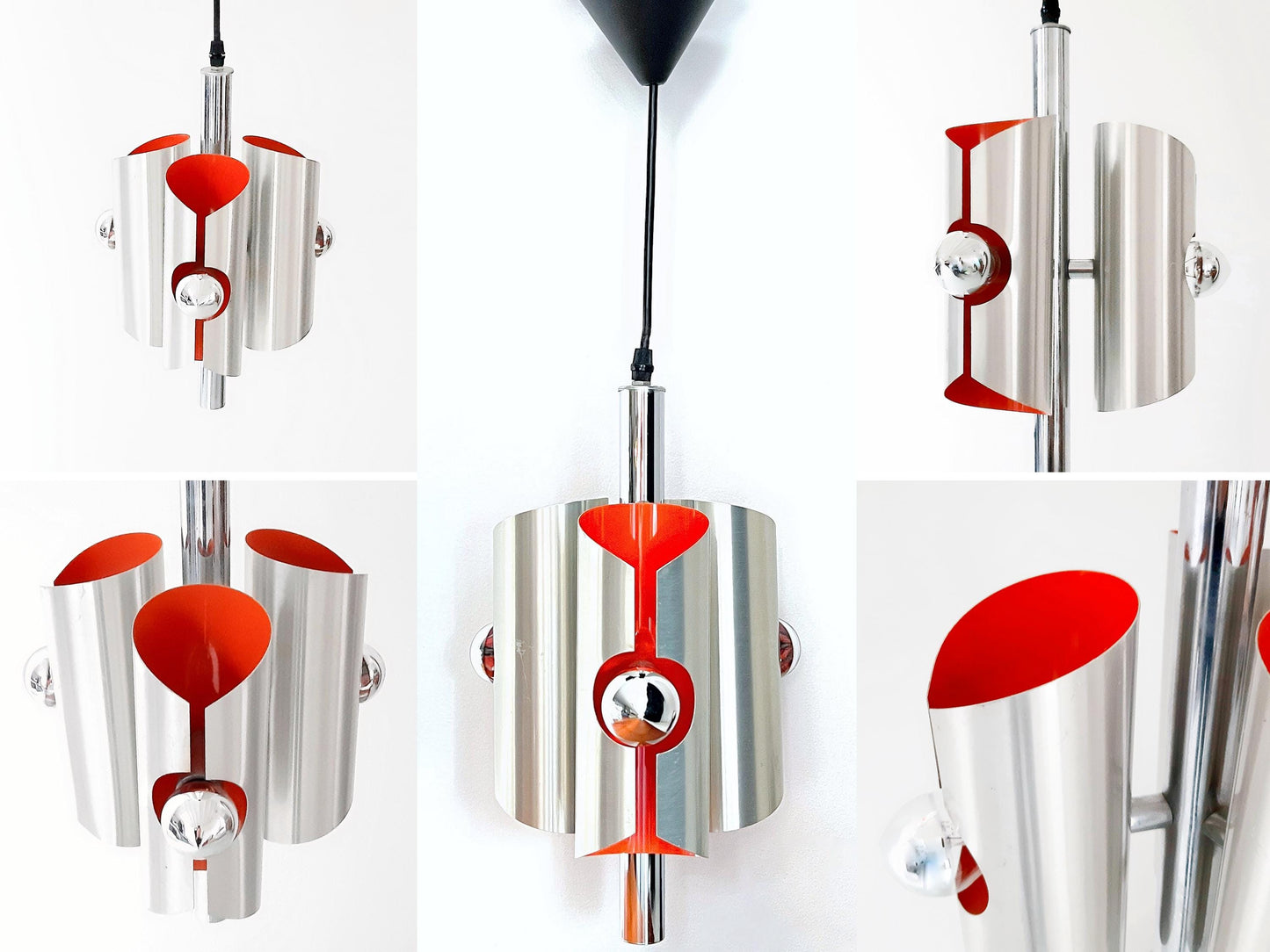 Vintage Polam Pendant Lamp | Mid-Century Space Age, 1960s