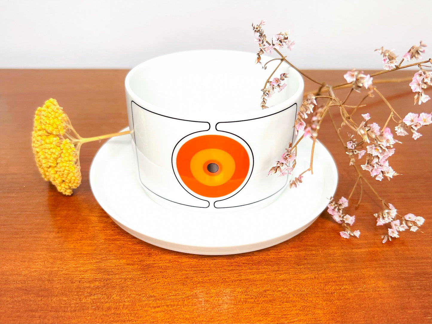Vintage Thomas Rosenthal Eclipse Bowl with Saucer | Mid-Century, 1970s