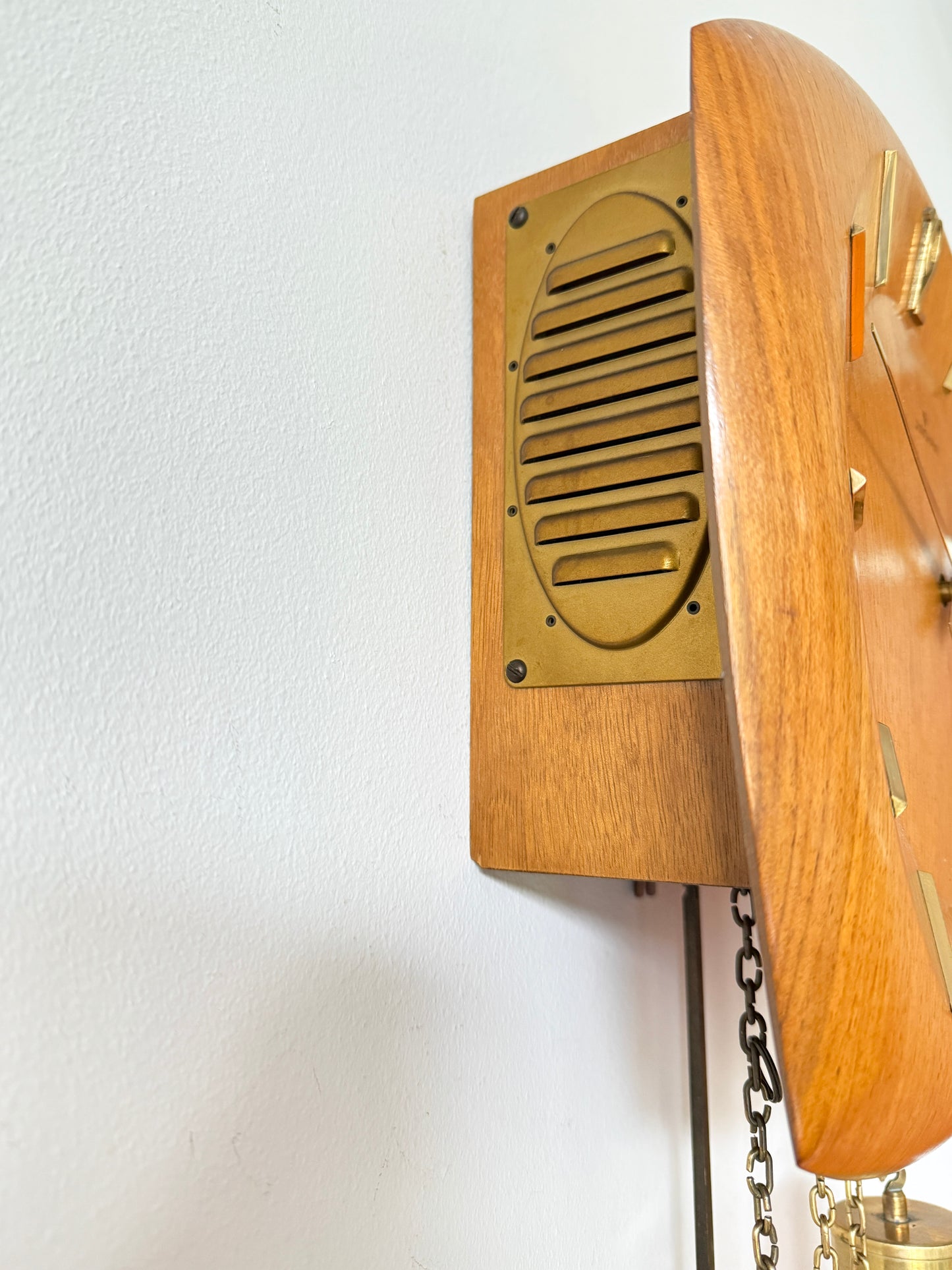 Vintage Junghans Wall Clock with Pendulum and Weights | Mid-Century Modern, Mid-20th Century