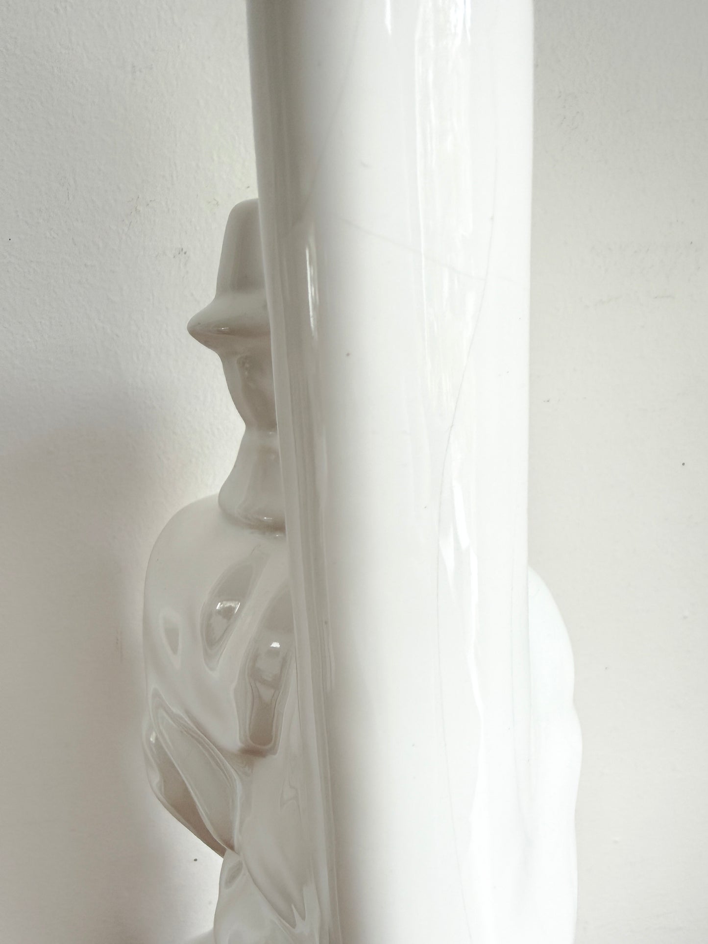 Vintage Ceramic Detective Table Lamp | Modernist, late 20th Century