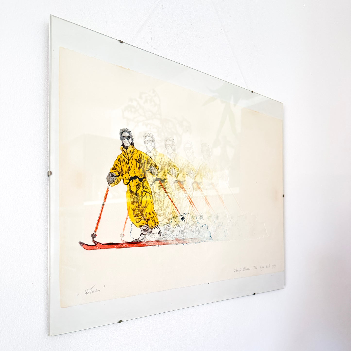 Vintage Relief Artwork “Winter” (14/50) by Leentje Linders | Figurative Contemporary, 1989