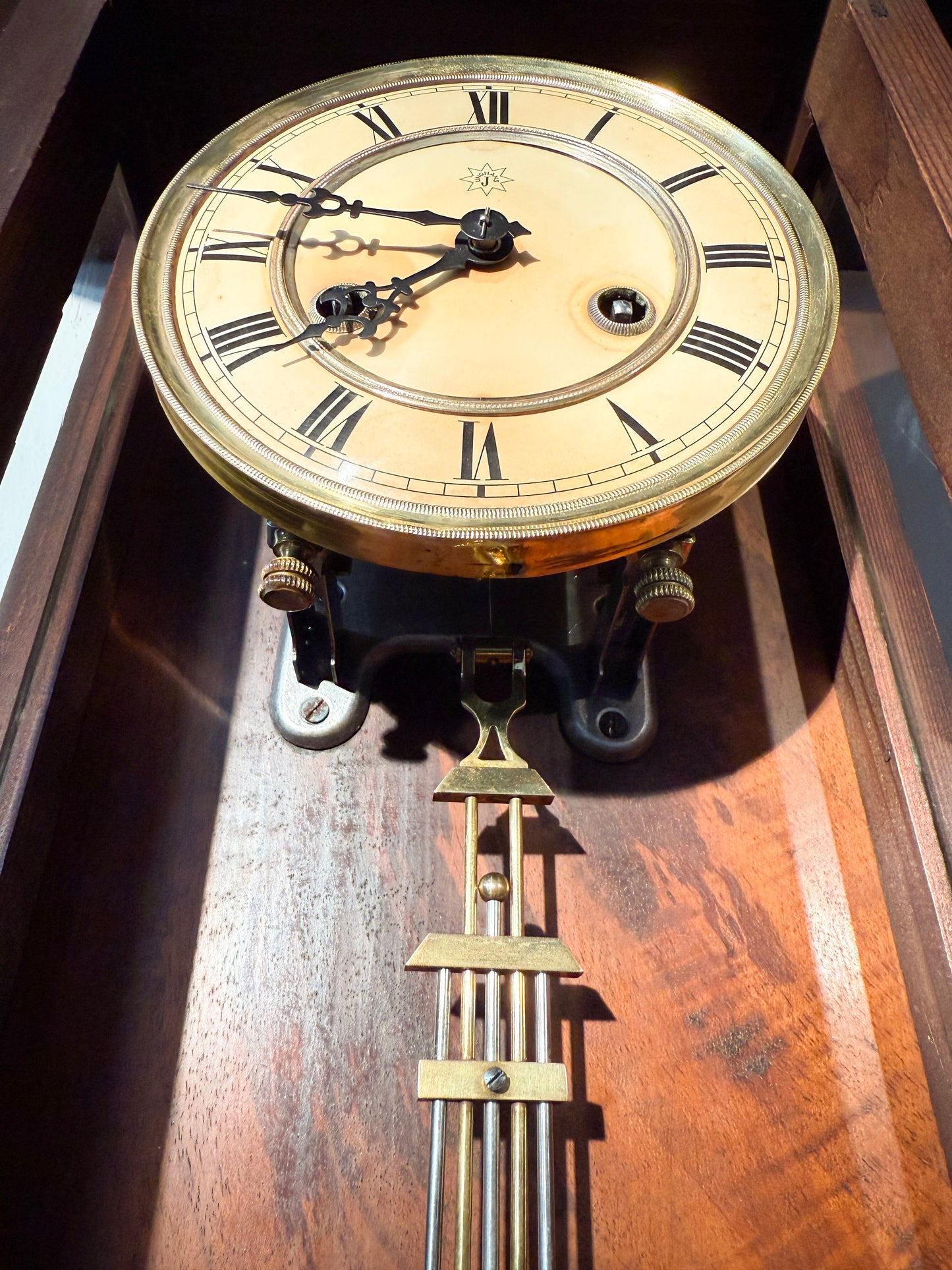 Antique Pendulum Wall Clock by Junghans  | Historicist / Black Forest Style, early 20th Century