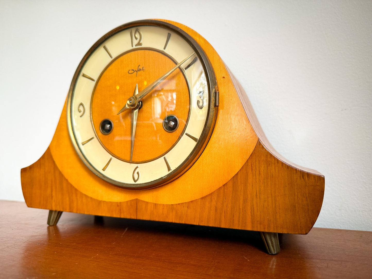 Vintage Orfac & FHS Pendulum Table / Chimney Clock | Mid-Century Modern, 1950/60s