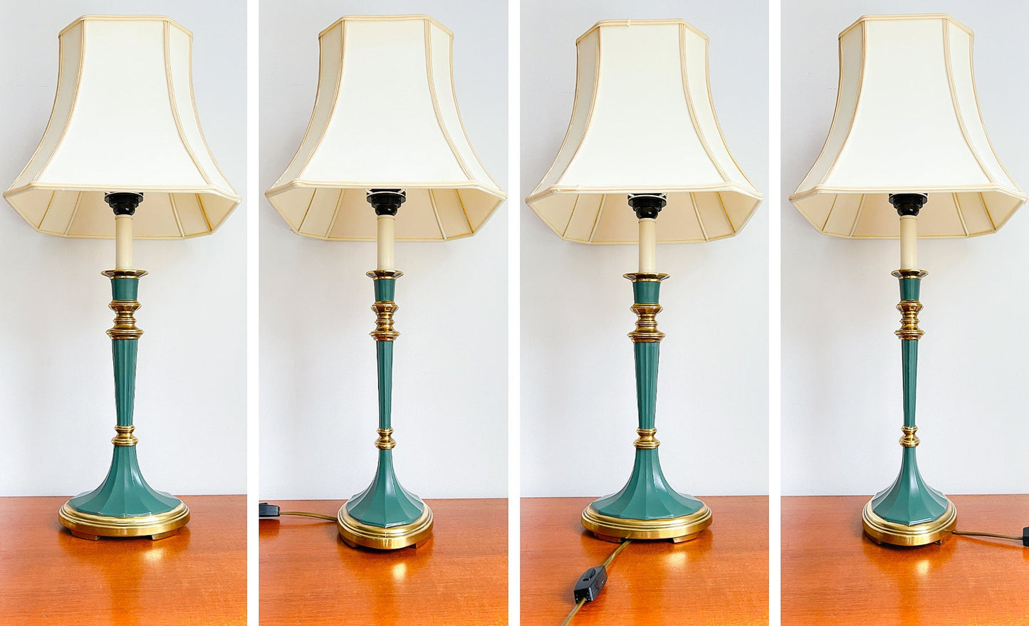 Vintage XL Brass Table Lamp by Kullmann | Mid-Century Empire Style, 1970s