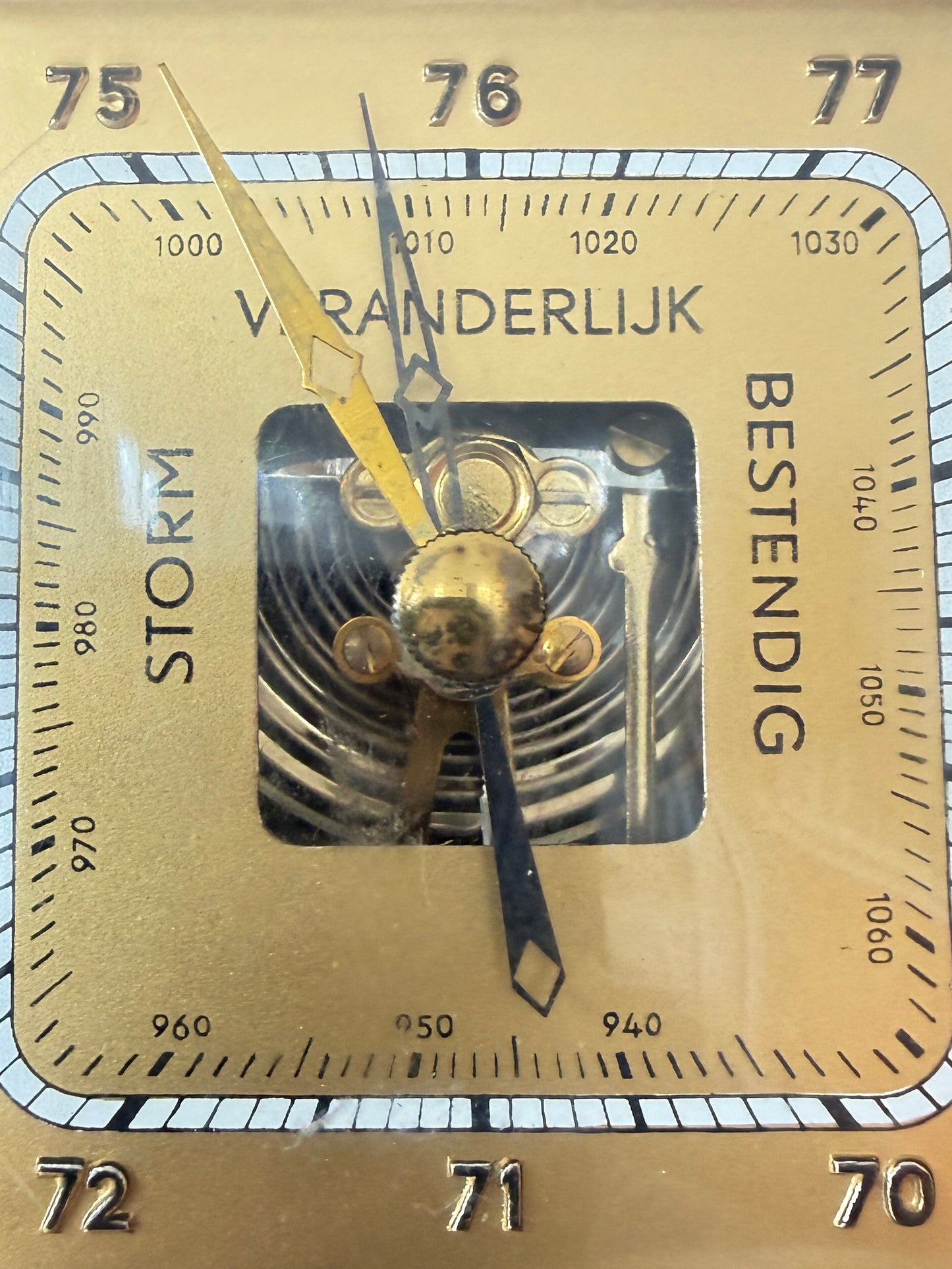 Vintage Wall Barometer with Thermometer | Mid-Century Modern, Mid-20th century