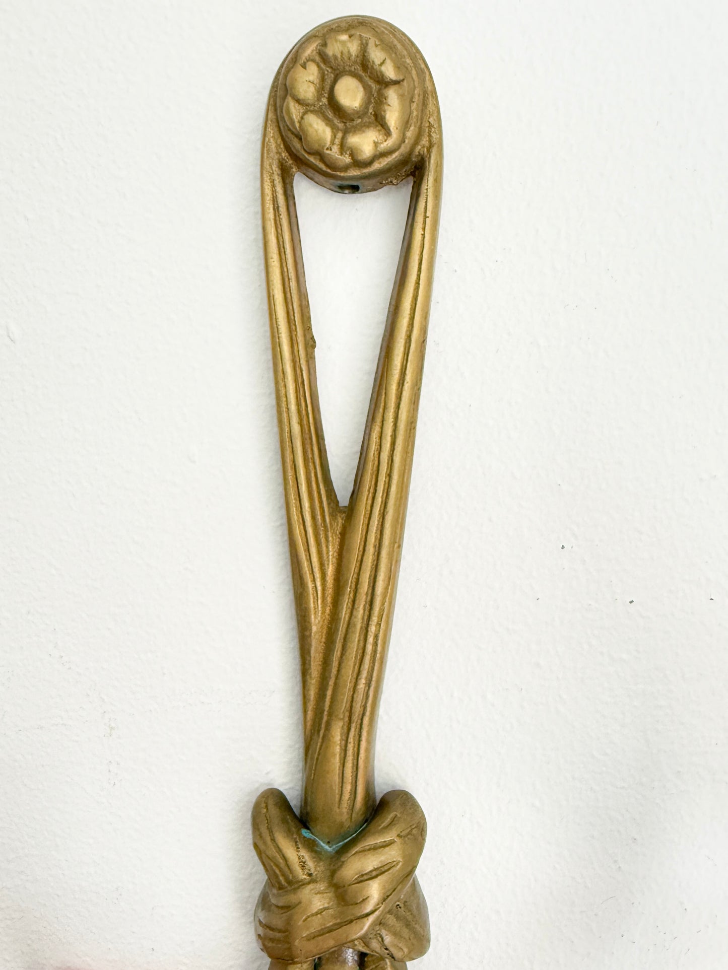Vintage Brass Double Wall Candle Sconce | Neoclassical Style, Mid-20th Century