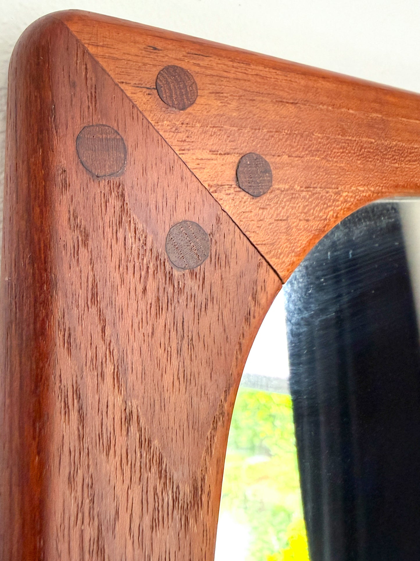 Vintage Teak Wall Mirror attributed to Aksel Kjersgaard | Scandinavian Modern, 1960s