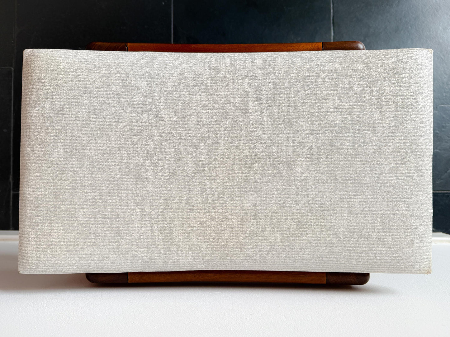 Vintage Mid-Century Teak Footstool | Scandinavian Modern, 1960