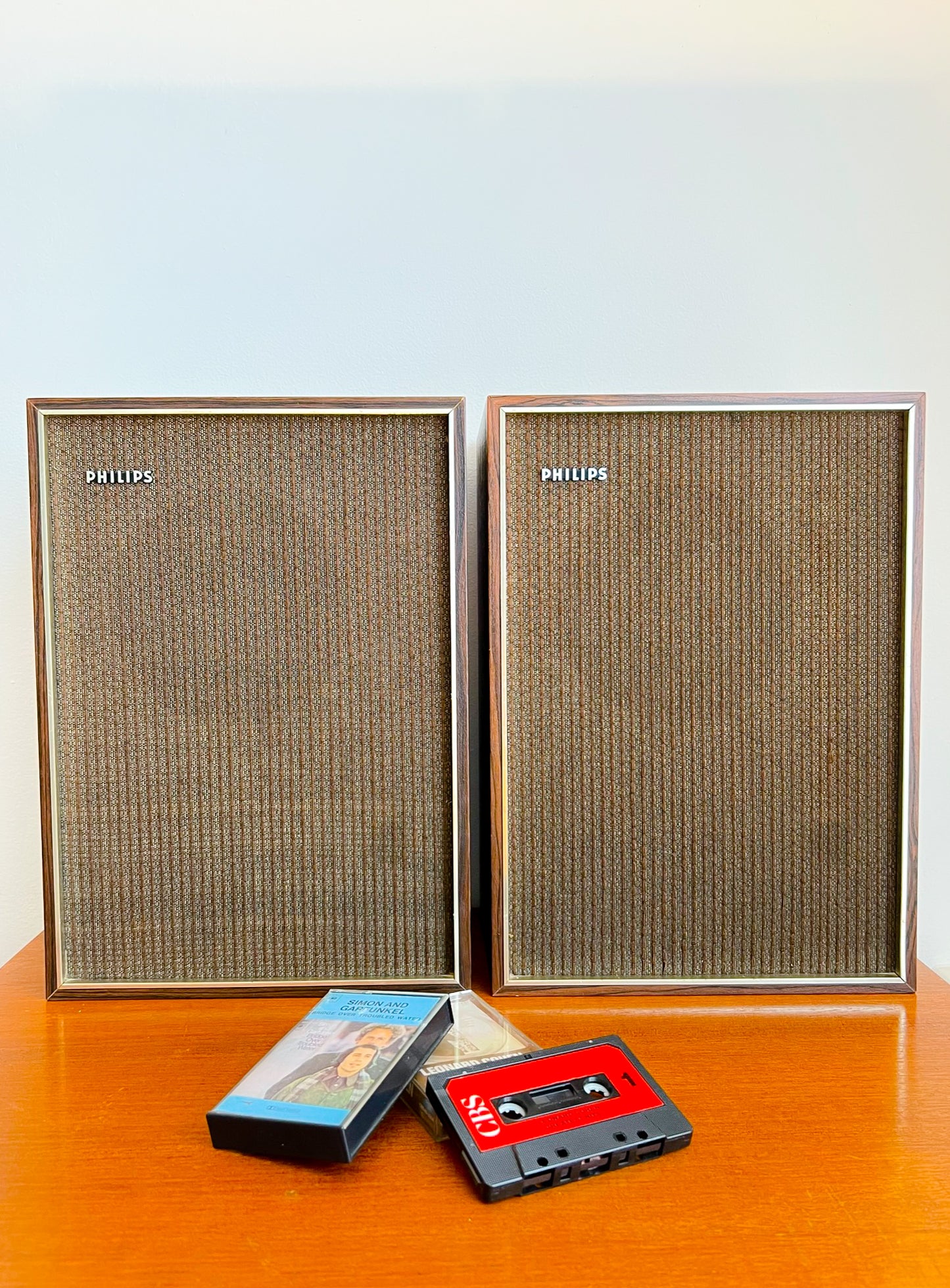 Vintage Pair of Philips Rosewood Speakers | Mid Century Modern, 1970s