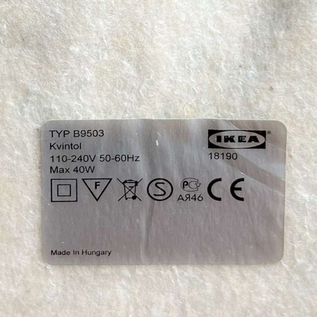 IKEA Kvintol Frosted Glass & Wood Table Lamp | Scandinavian Postmodern, 1990s