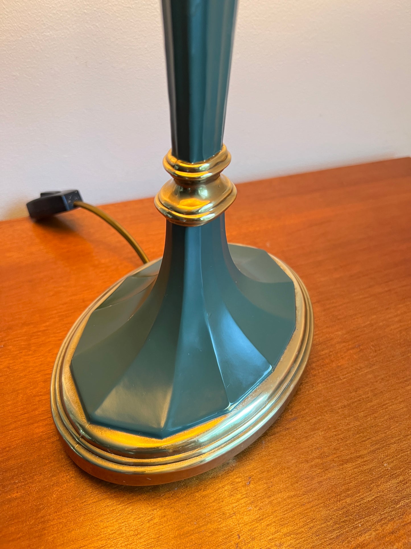 Vintage XL Brass Table Lamp by Kullmann | Mid-Century Empire Style, 1970s