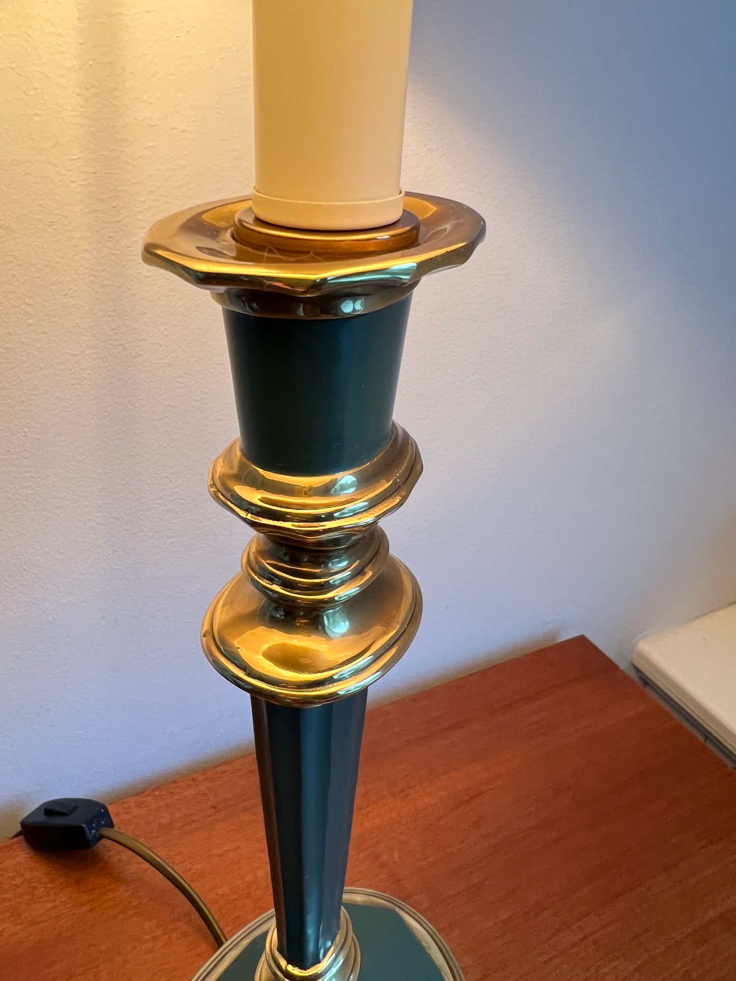 Vintage XL Brass Table Lamp by Kullmann | Mid-Century Empire Style, 1970s