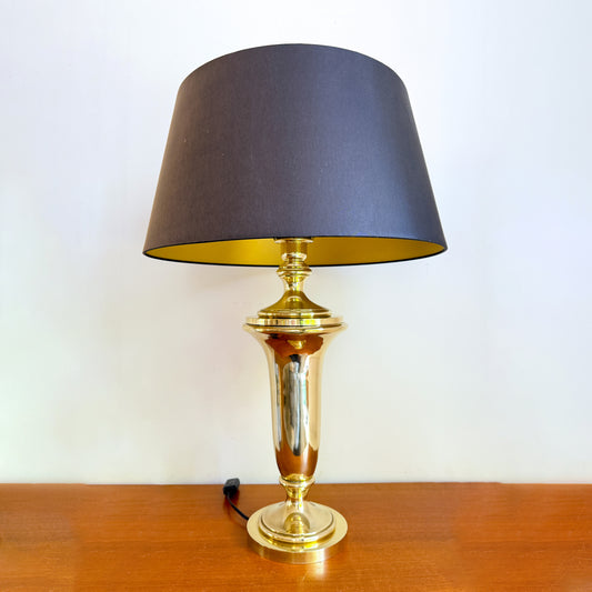 Vintage Solid Brass Table Lamp XXL by Krisna Brass | Hollywood Regency