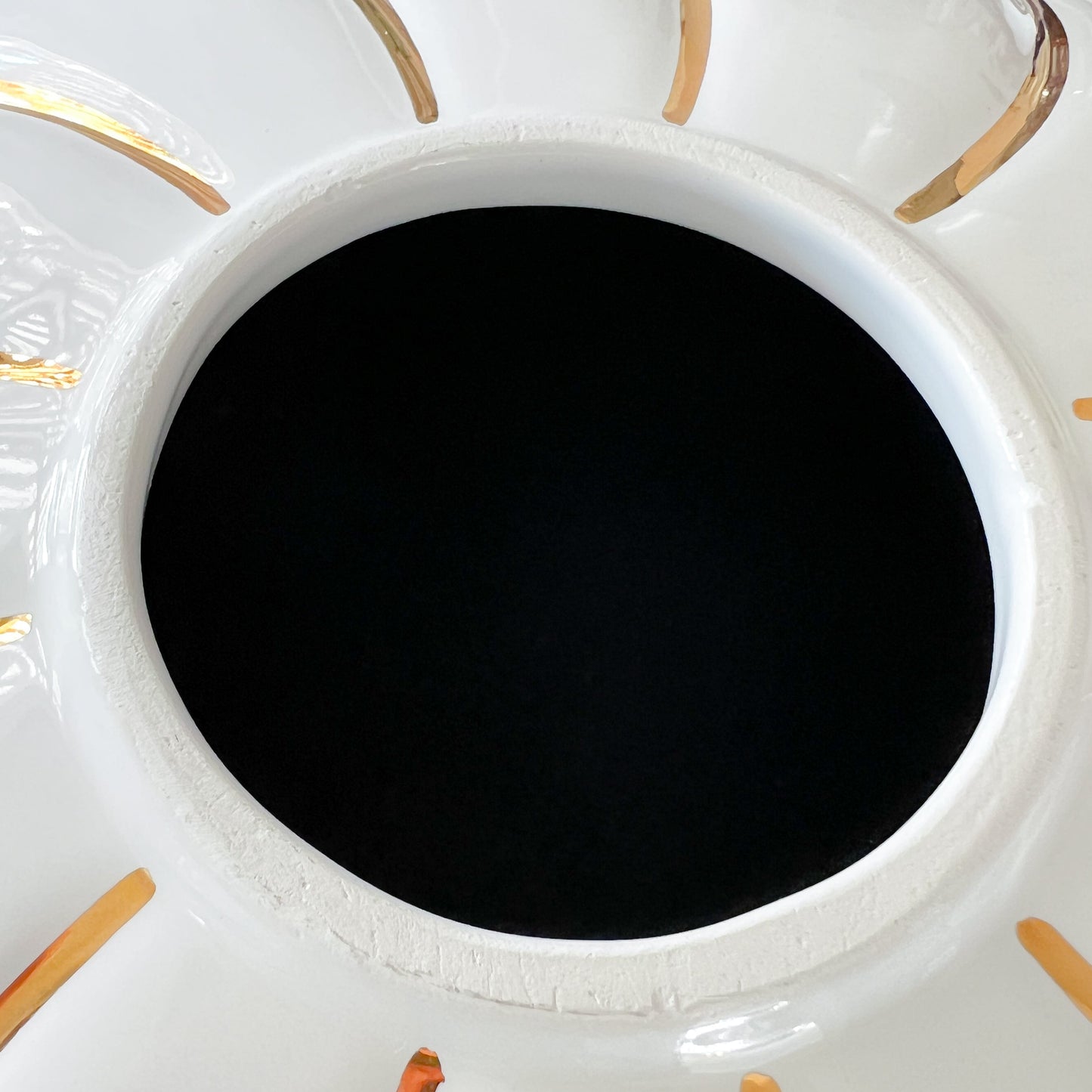 Vintage XL Ceramic Pendant Lamp attributed to Tommaso Barbi | Hollywood Regency, 1970s