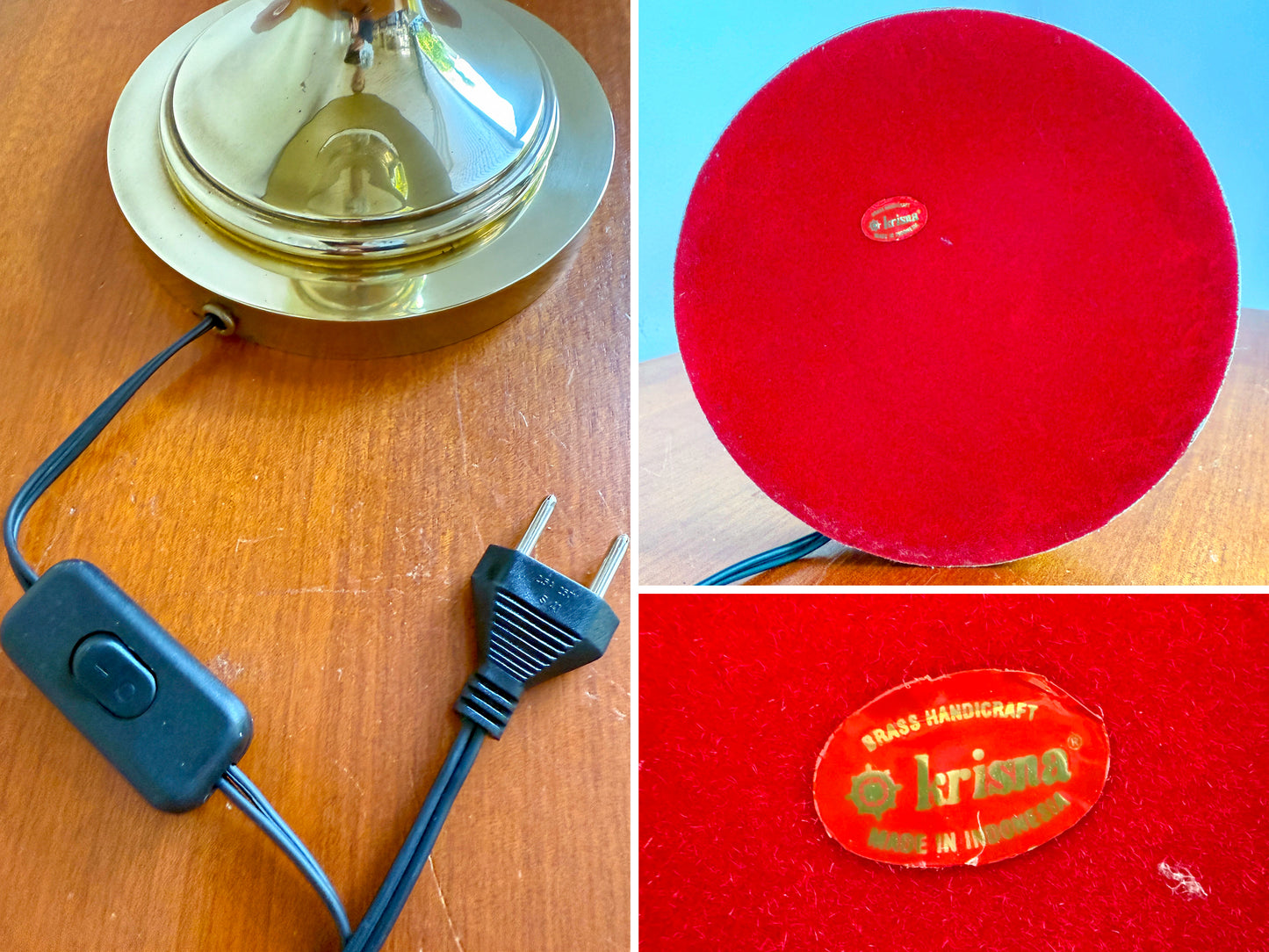 Vintage Solid Brass Table Lamp XXL by Krisna Brass | Hollywood Regency