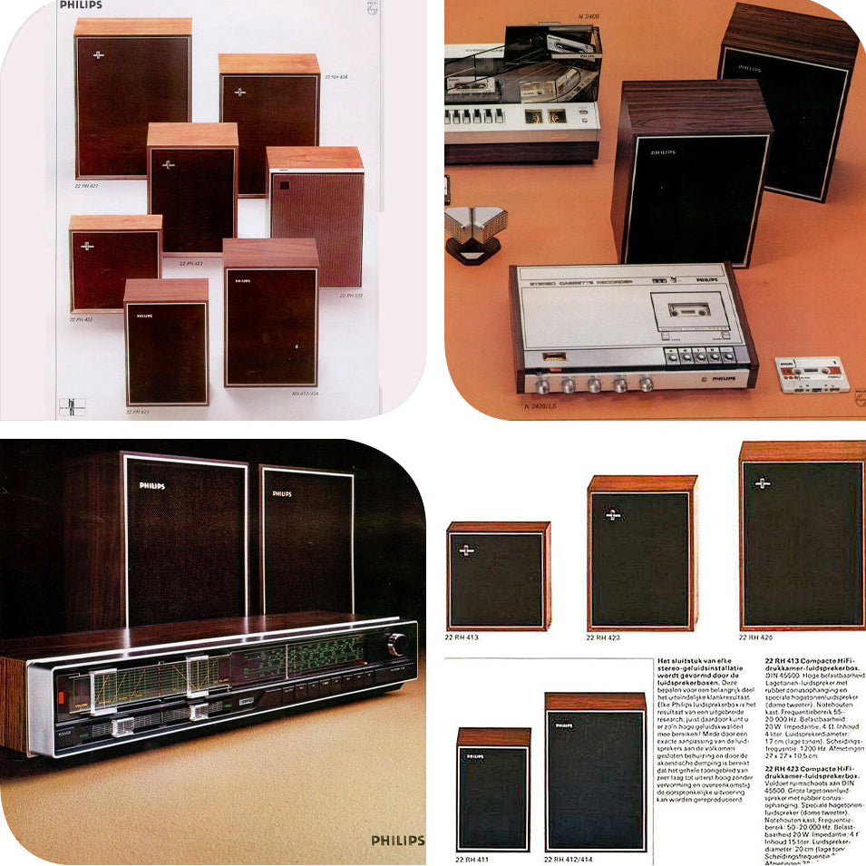 Vintage Pair of Philips Rosewood Speakers | Mid Century Modern, 1970s