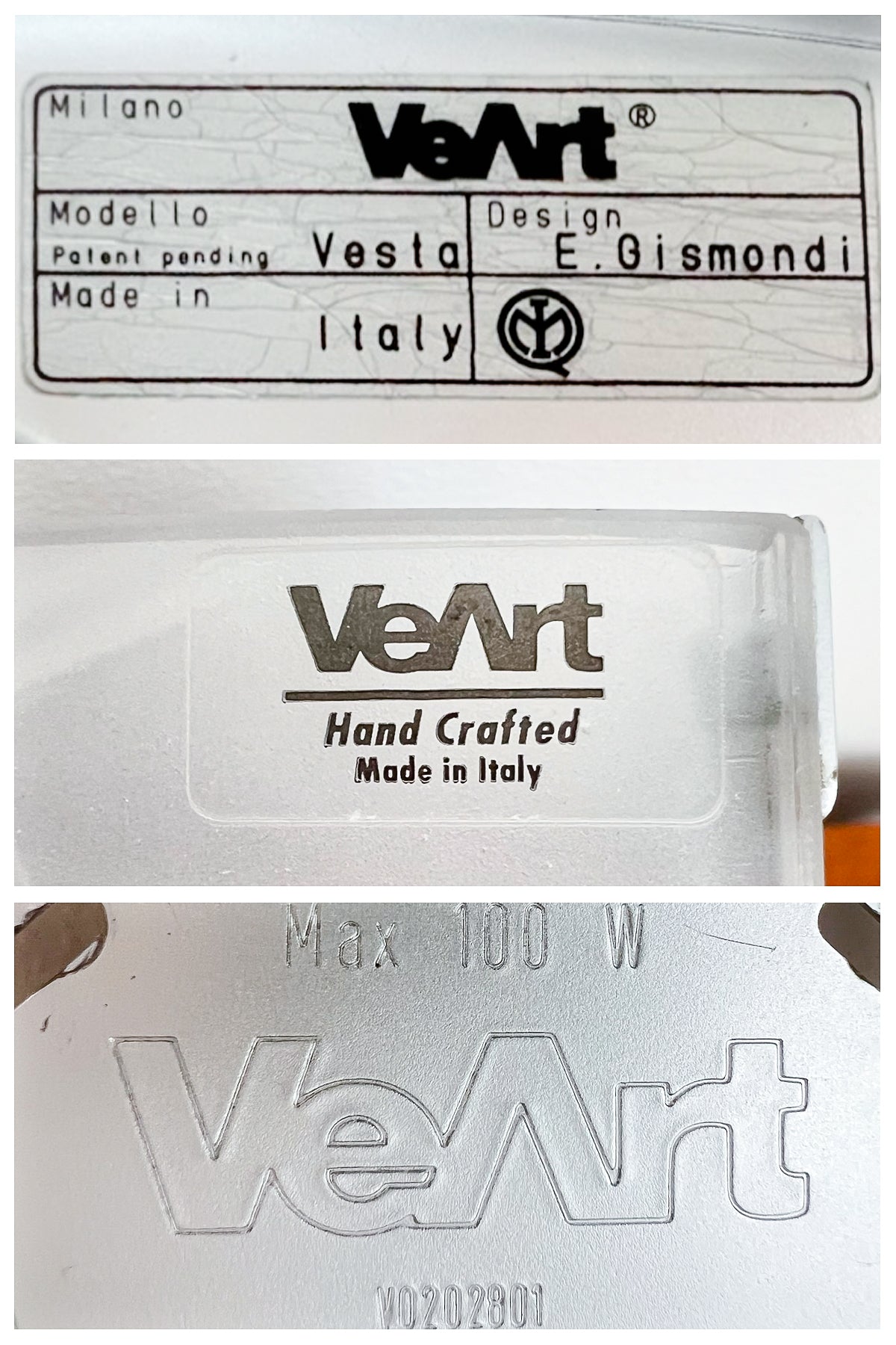 Murano Glass Wall Lamp Sconce by Ernesto Gismondi for VeArt | Italian Design, 1990s