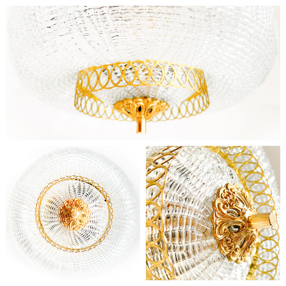 Vintage Brass and Crystal Chandelier | Regency Style, 1960s–1970s