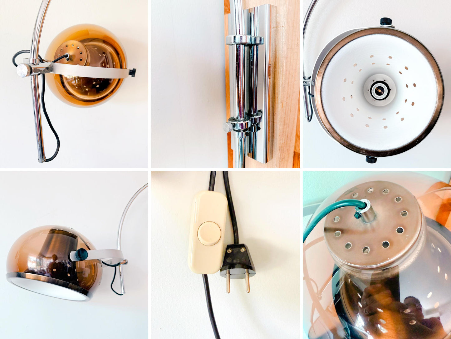 Mushroom Wall Arc Lamp by Dijkstra | Mid-Century Style