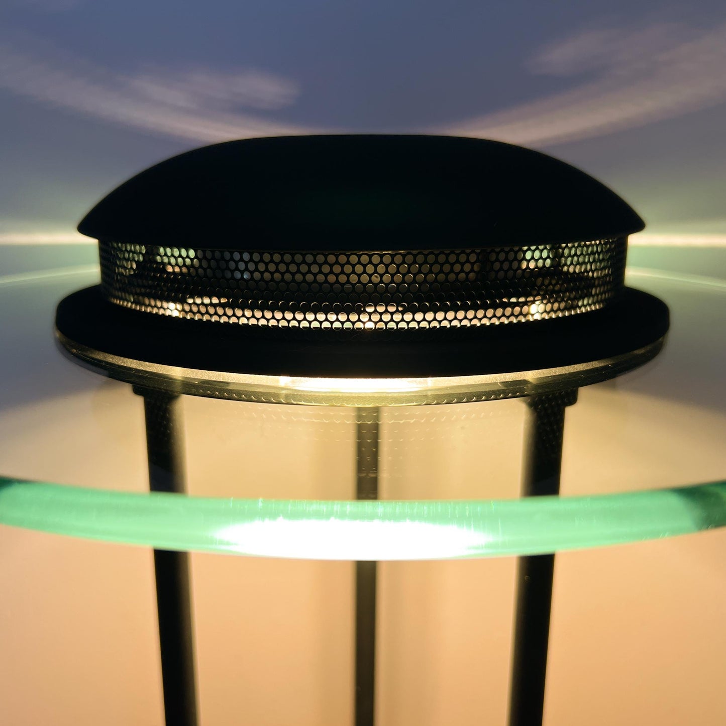 Vintage Saturn Banker's Desk Lamp by Robert Sonneman | Space Age Style, 1980s