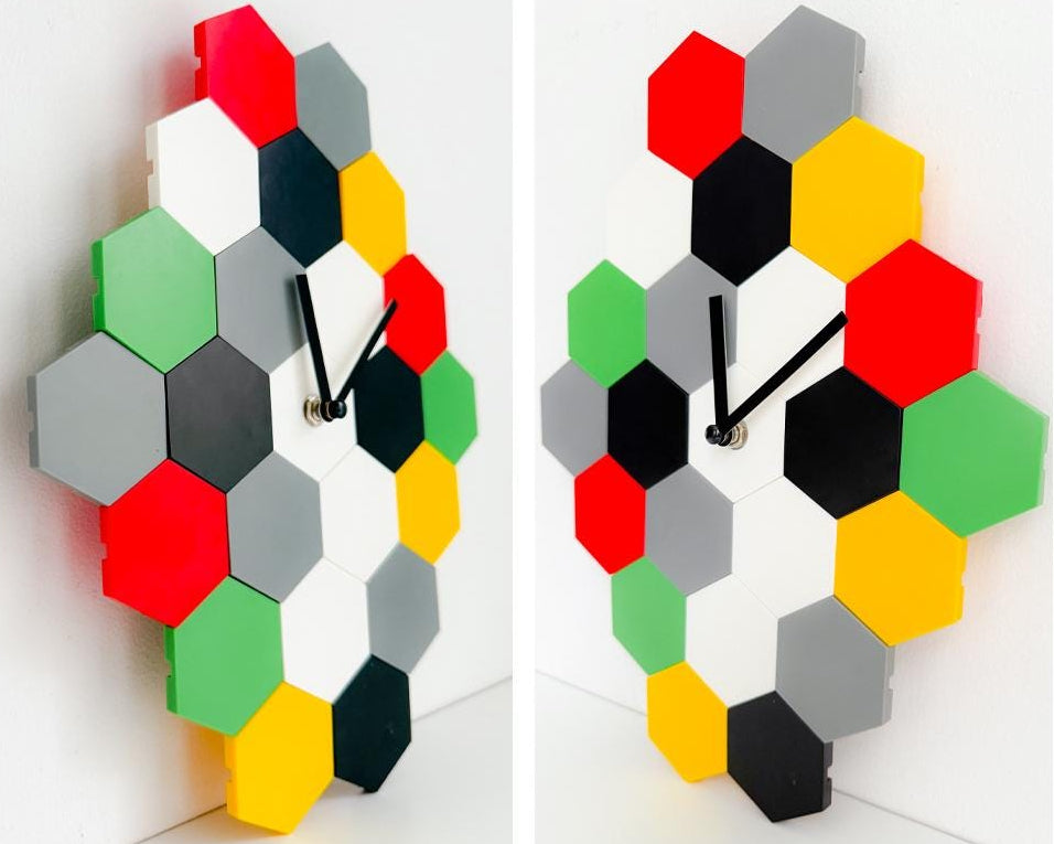 Vintage IKEA Smycke Modular Puzzle Clock by Marcus Arvonen | Memphis-Style, Y2K