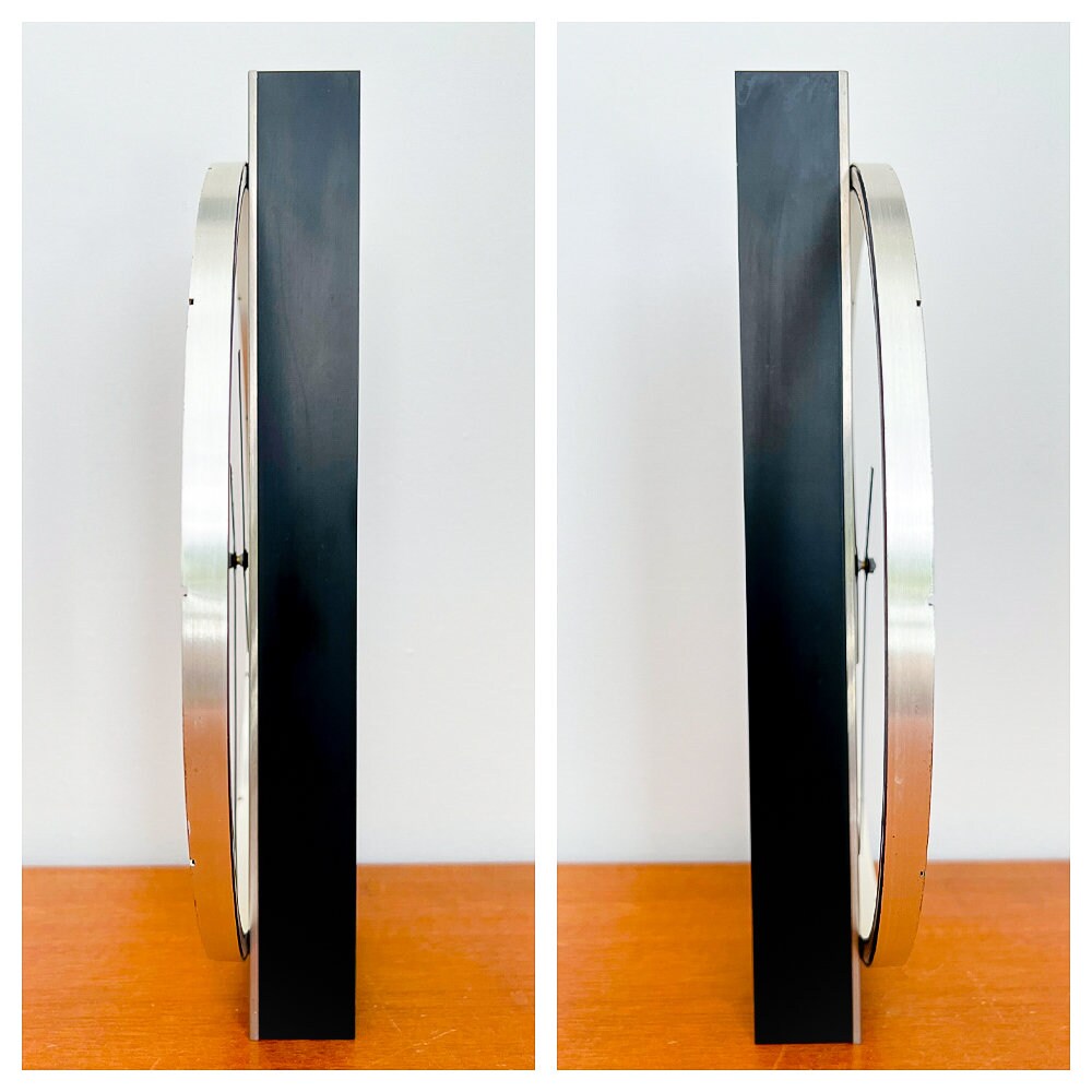 Nickeled Wall Clock by Kienzle | Mid-Century Modern, 1960s