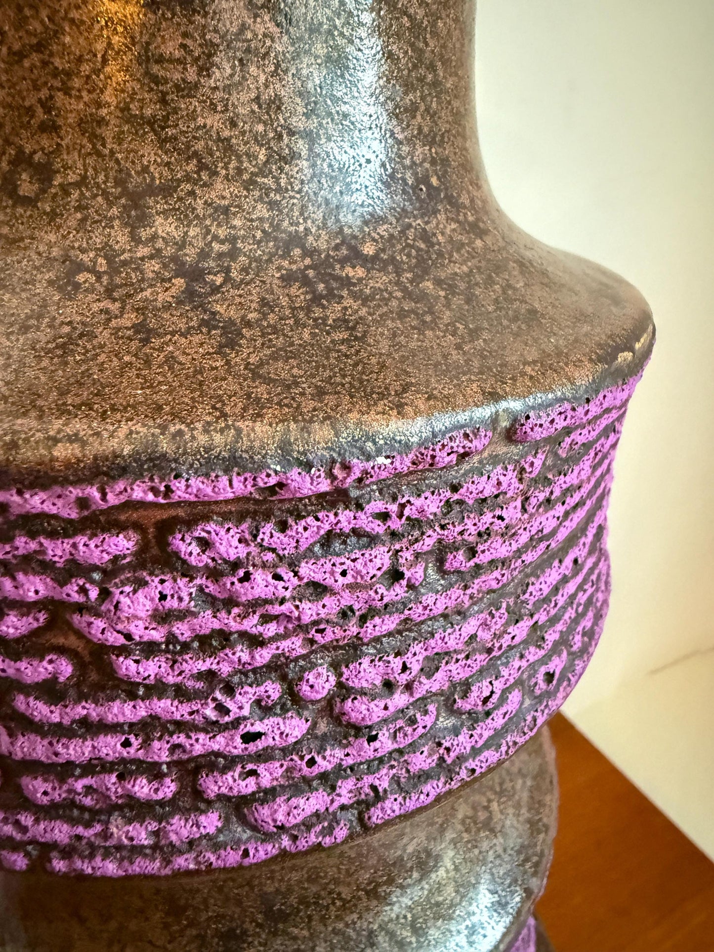 Vintage Scheurich West Germany XXL Pagode Ceramic Vase | Mid-Century Pottery