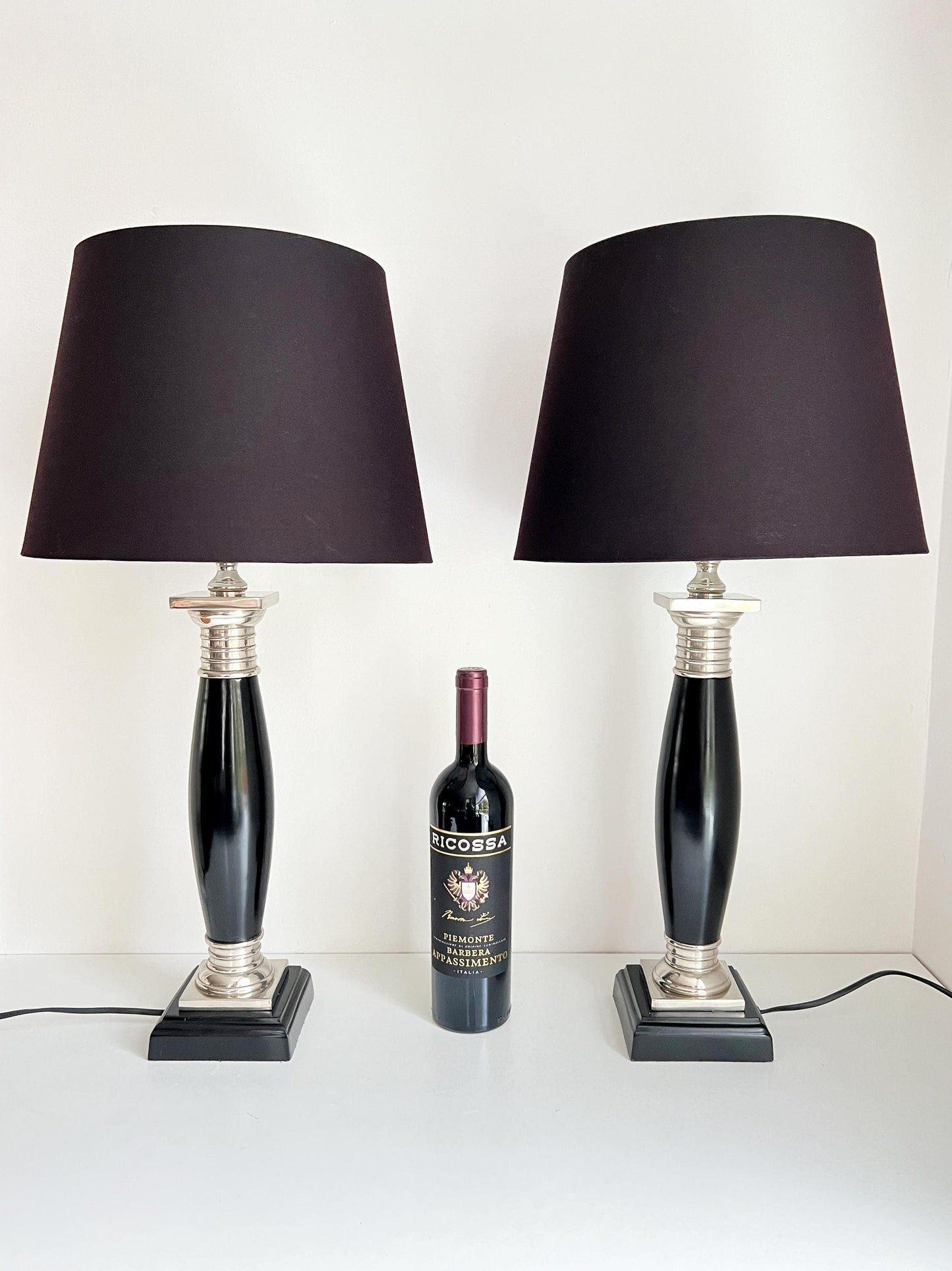 Pair of XXL Vintage Table Lamps by Colmore | Hollywood Regency / Empire Style