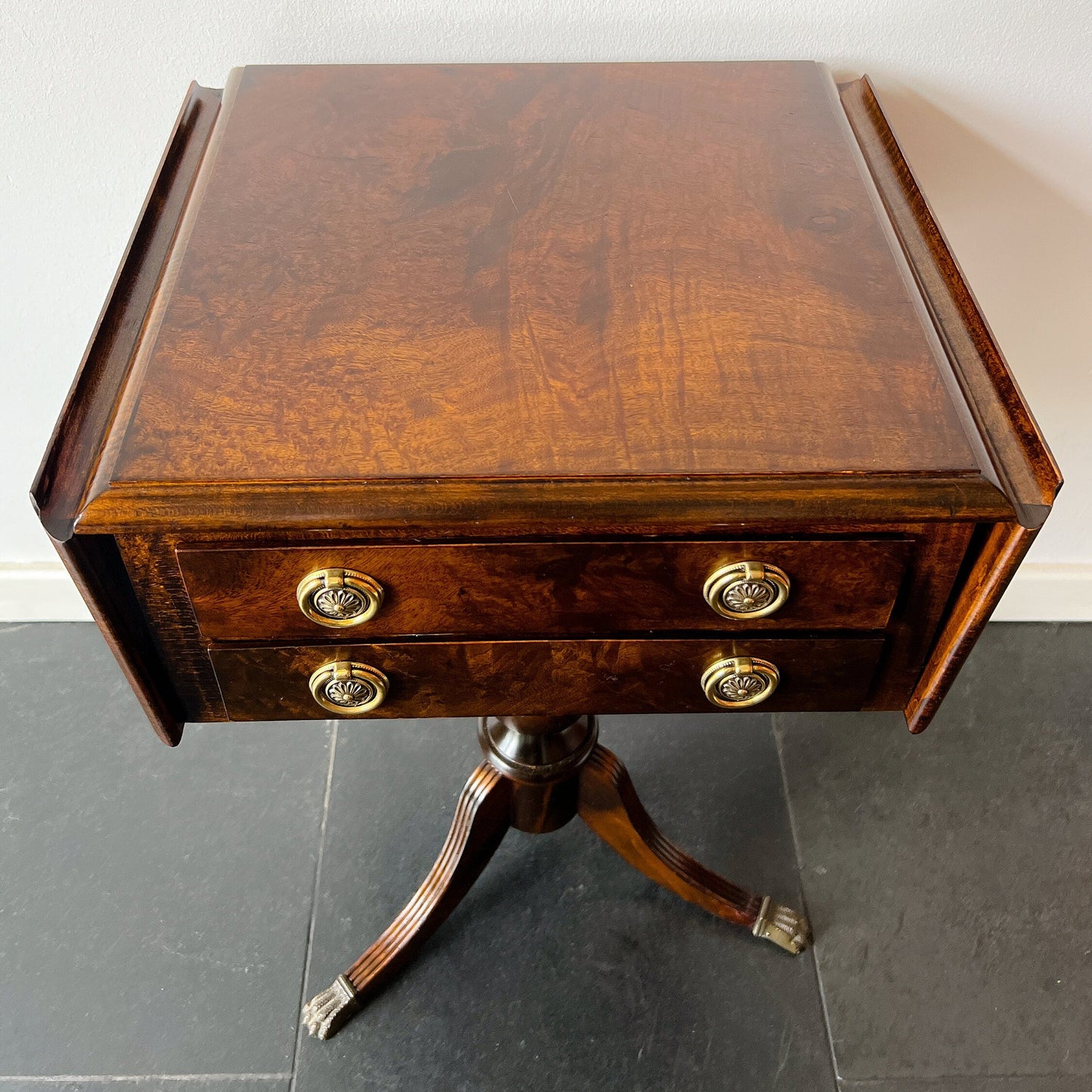 Antique Pembroke Side Table with Brass Claw Legs | Classic, Early 20th century