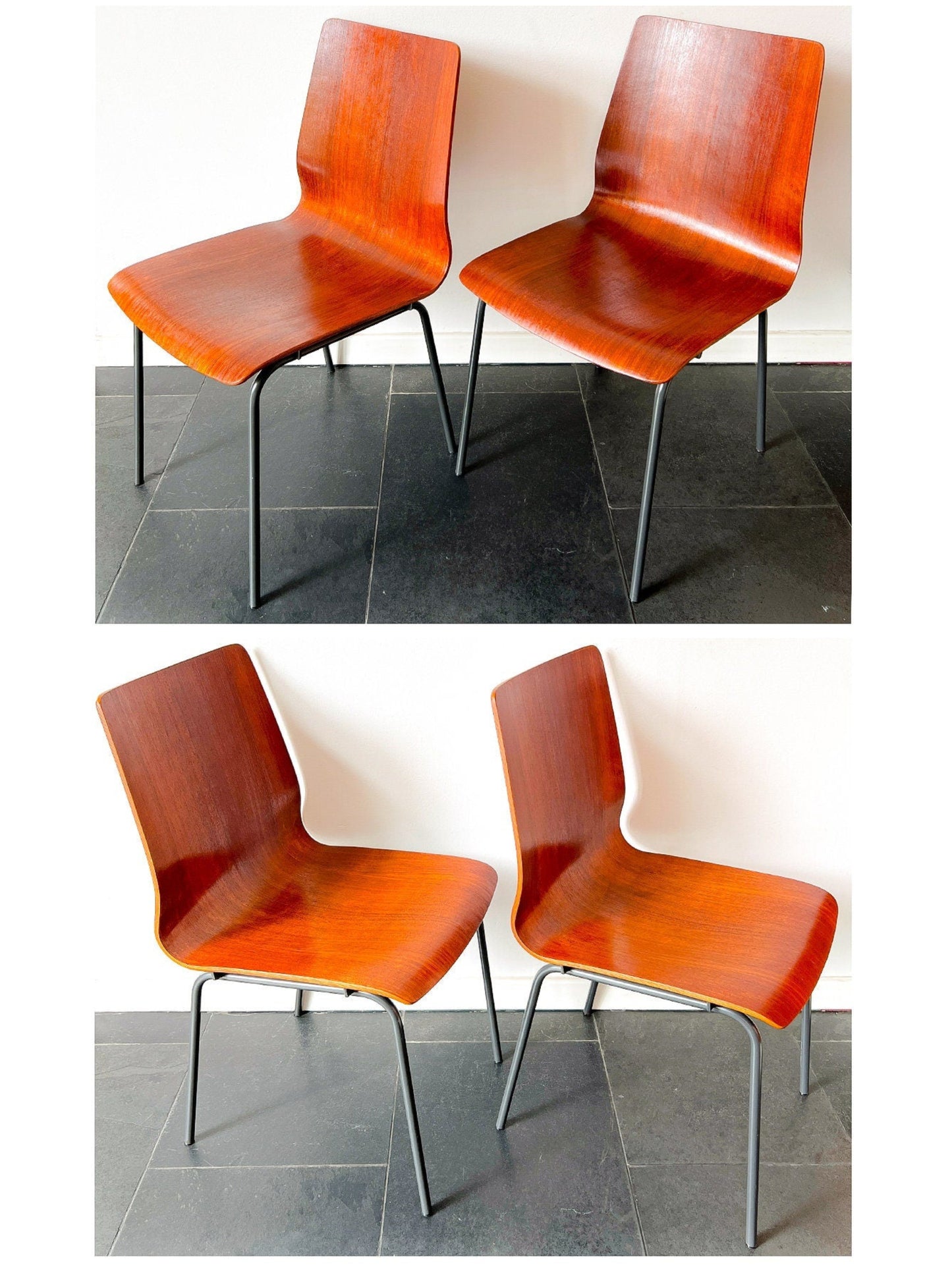 Vintage Auping Euroika Chairs by Friso Kramer | Mid-Century Modern, 1960s