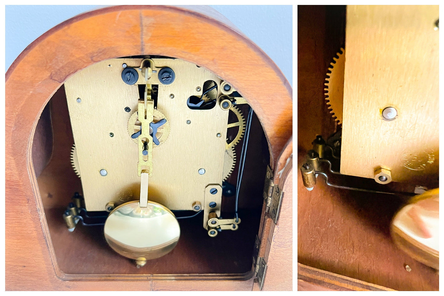 Vintage Juba Table / Chimney Clock | Mid-Century Modern, 1950s