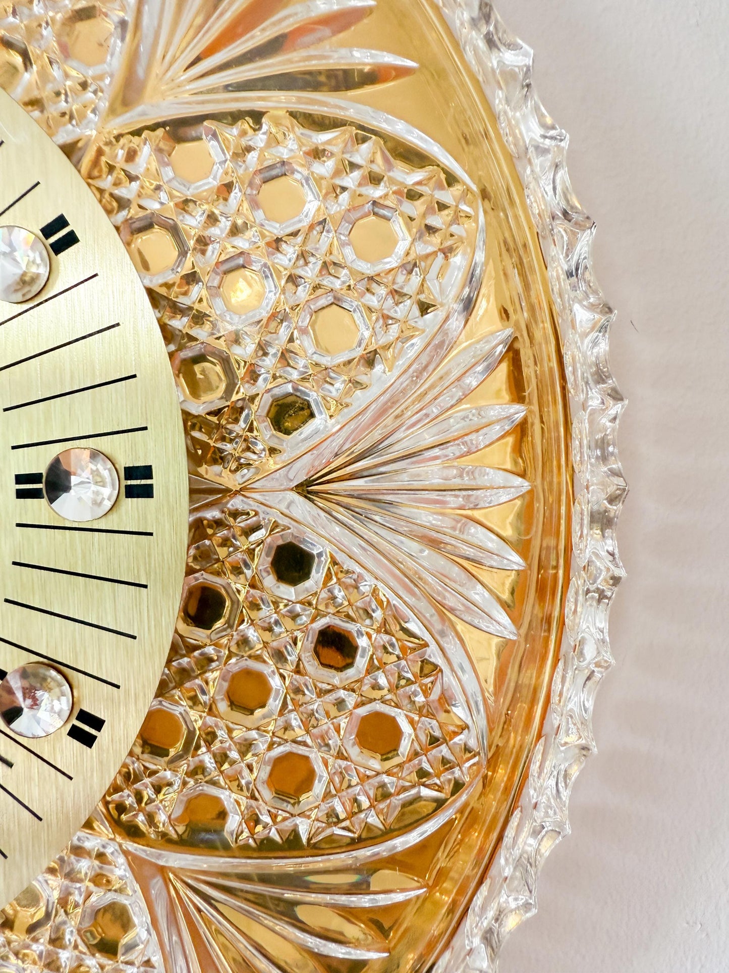 Junghans & Joska Waldglashütte 24 KT Gold Plated Wall Clock | Mid-Century Modern, 1960-70s