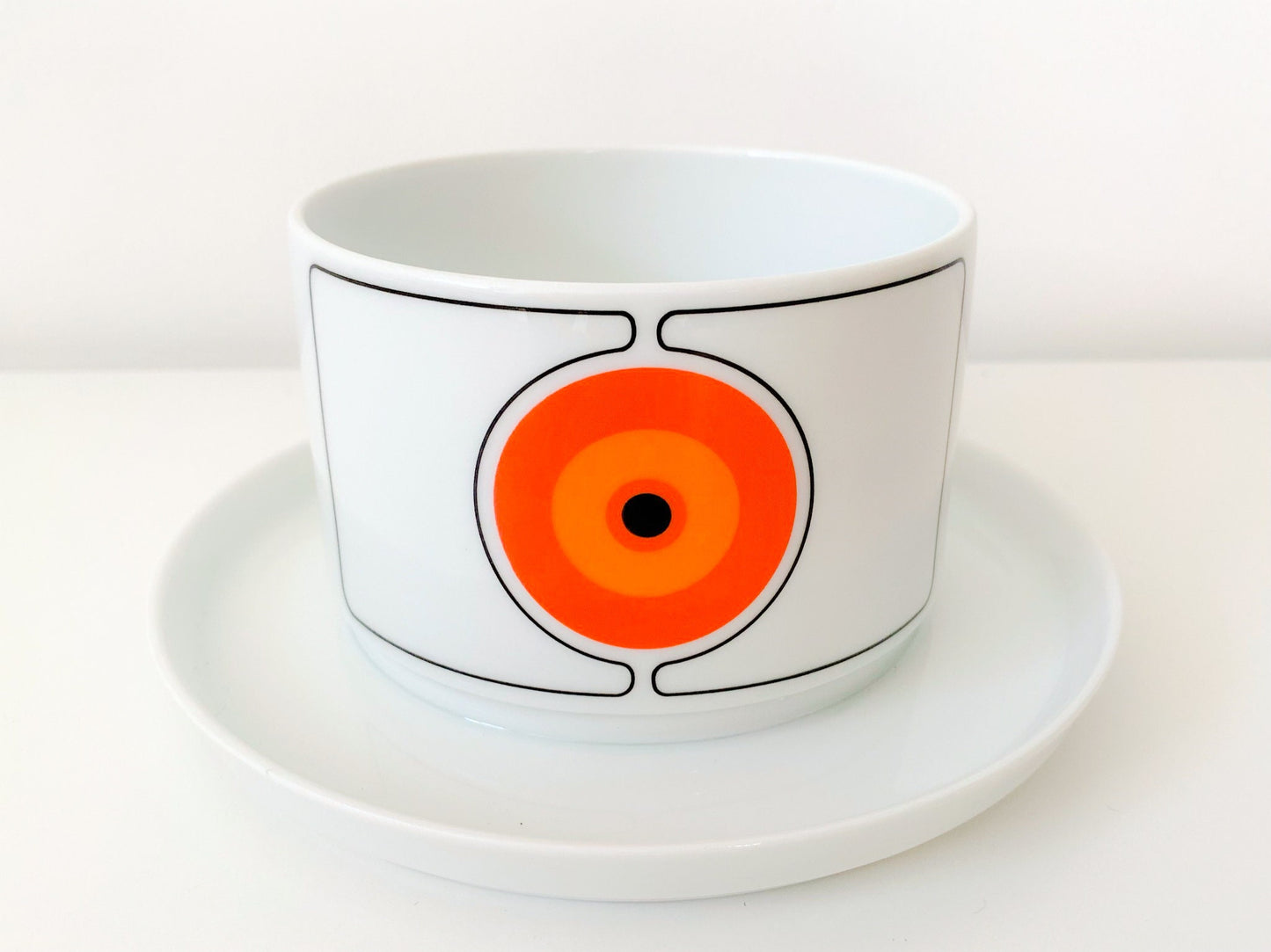 Vintage Thomas Rosenthal Eclipse Bowl with Saucer | Mid-Century, 1970s