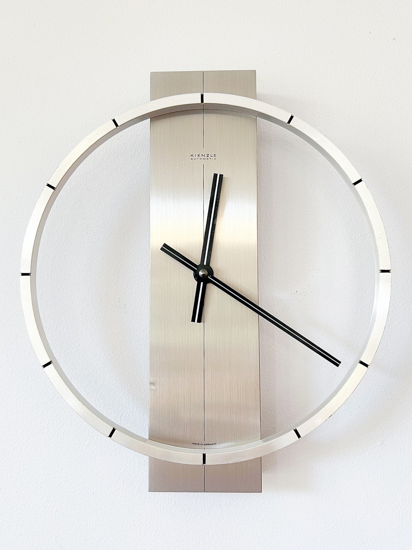 Nickeled Wall Clock by Kienzle | Mid-Century Modern, 1960s