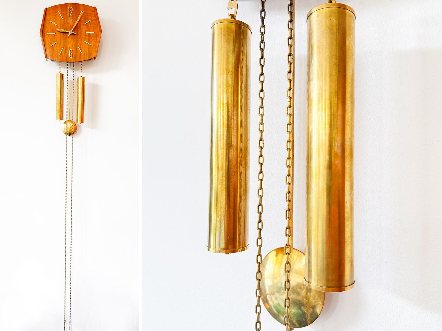 Vintage Wuba Pendulum Wall Clock | Mid-Century Modern, 1960/70s