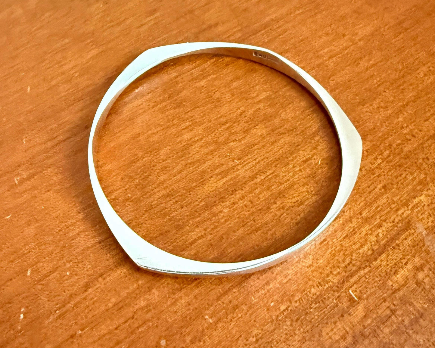 Scandinavian modernist 800 silver bangle with PMD maker’s mark.