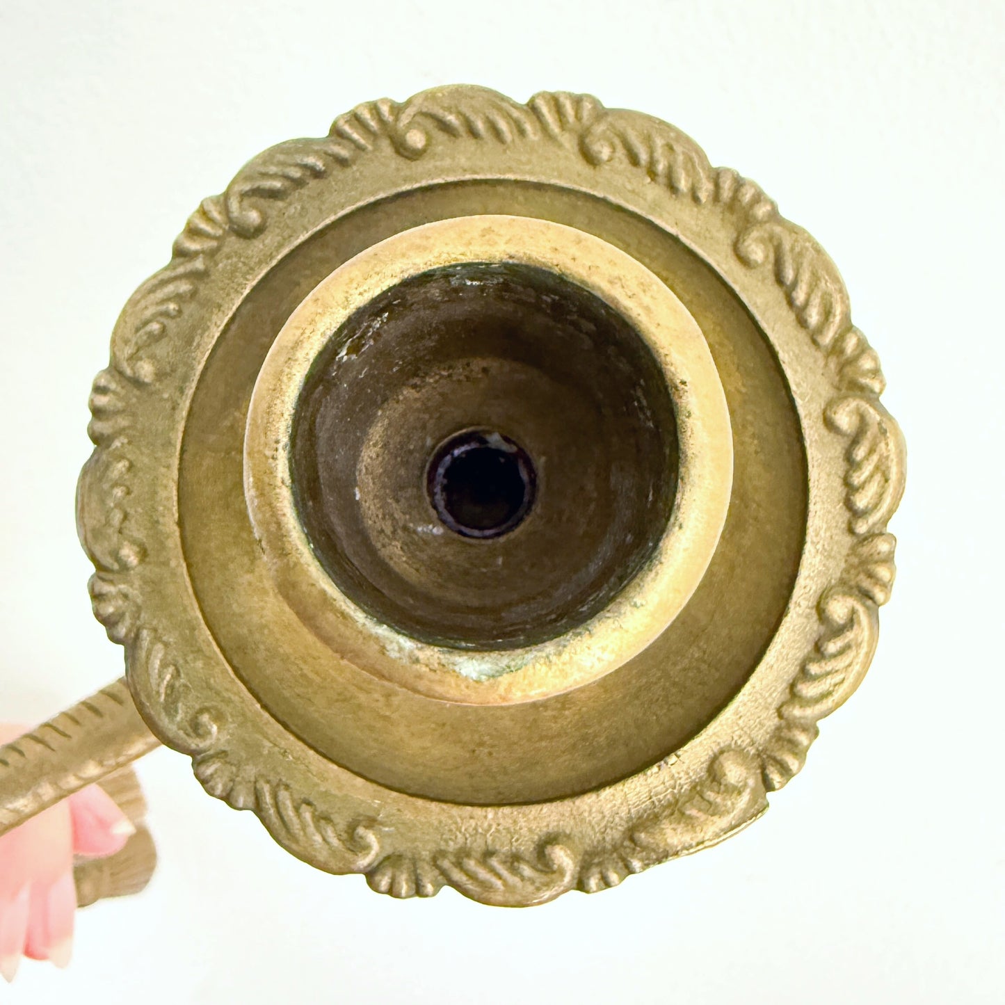 Vintage Brass Double Wall Candle Sconce | Neoclassical Style, Mid-20th Century